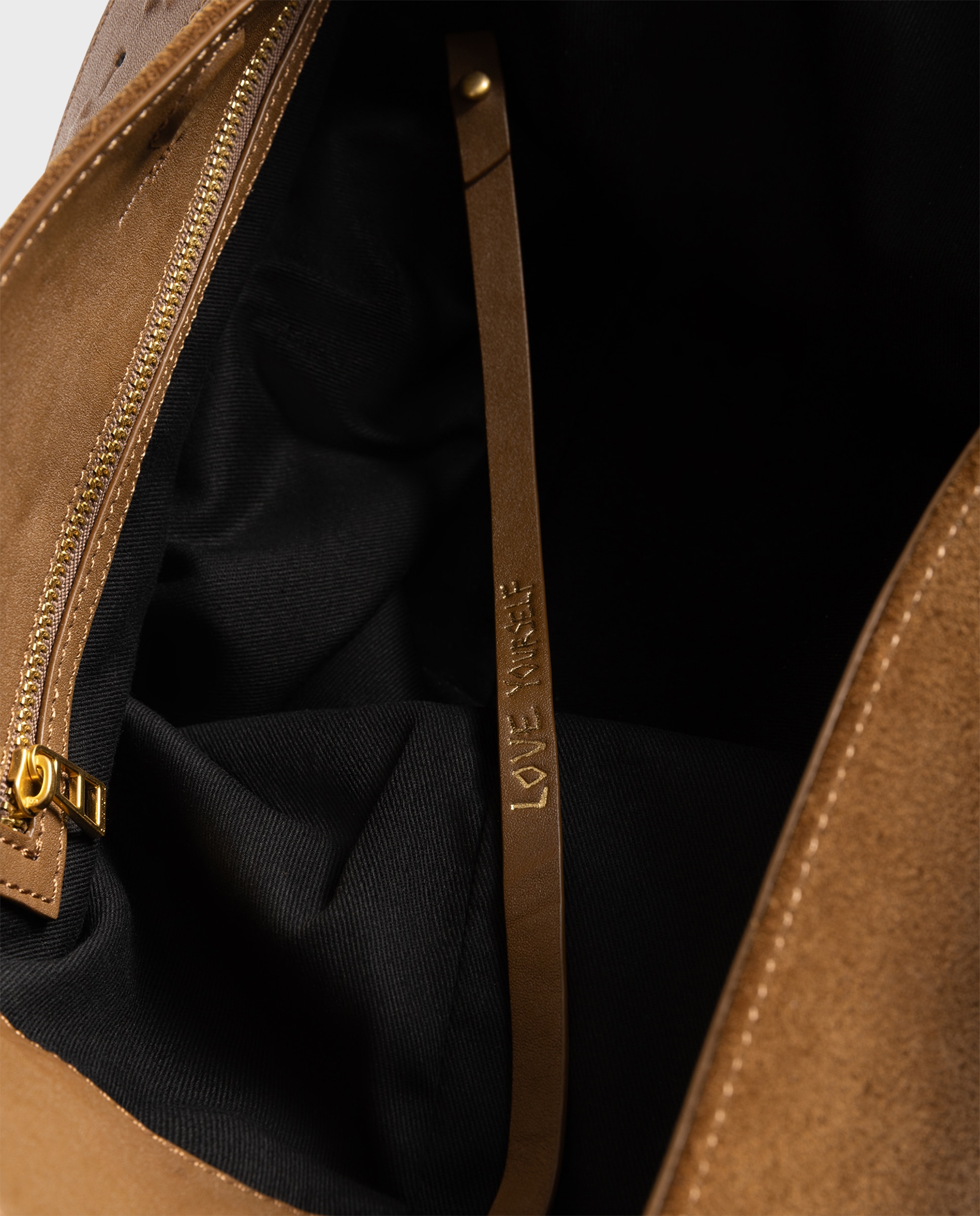 Bolso de hombro hobo western envejecido de ante - Zadig & Voltaire - Marrón claro Marrón claro-6