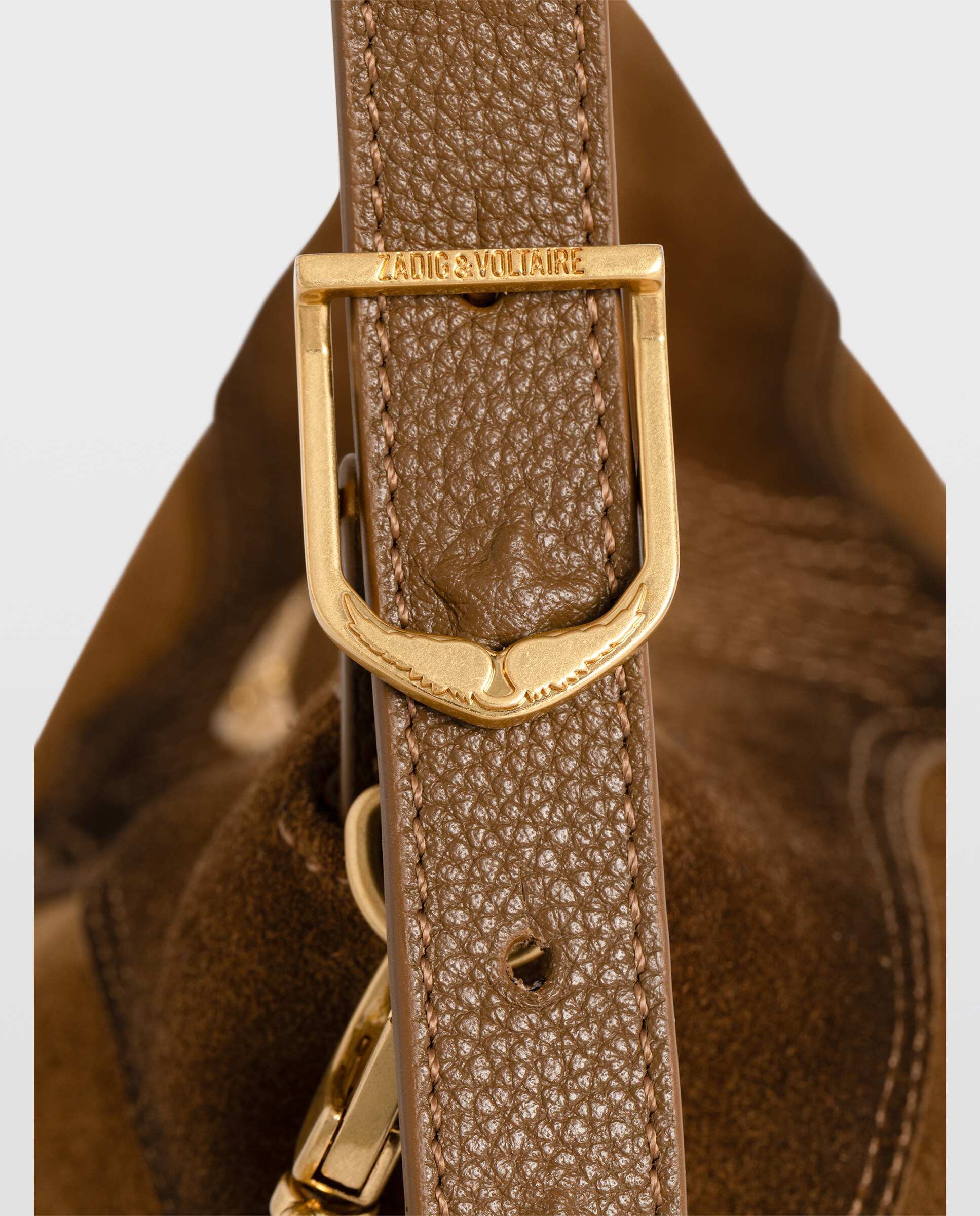 Bandolera mini western de ante con efecto envejecido - Zadig & Voltaire - Marrón claro Marrón claro-2