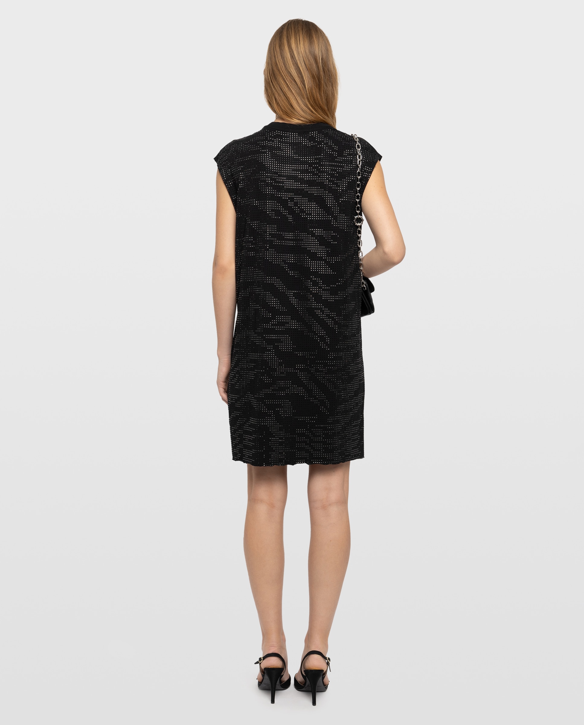 Vestido corto sin mangas con motivo de cebra y strass - Zadig & Voltaire - Negro Negro-2