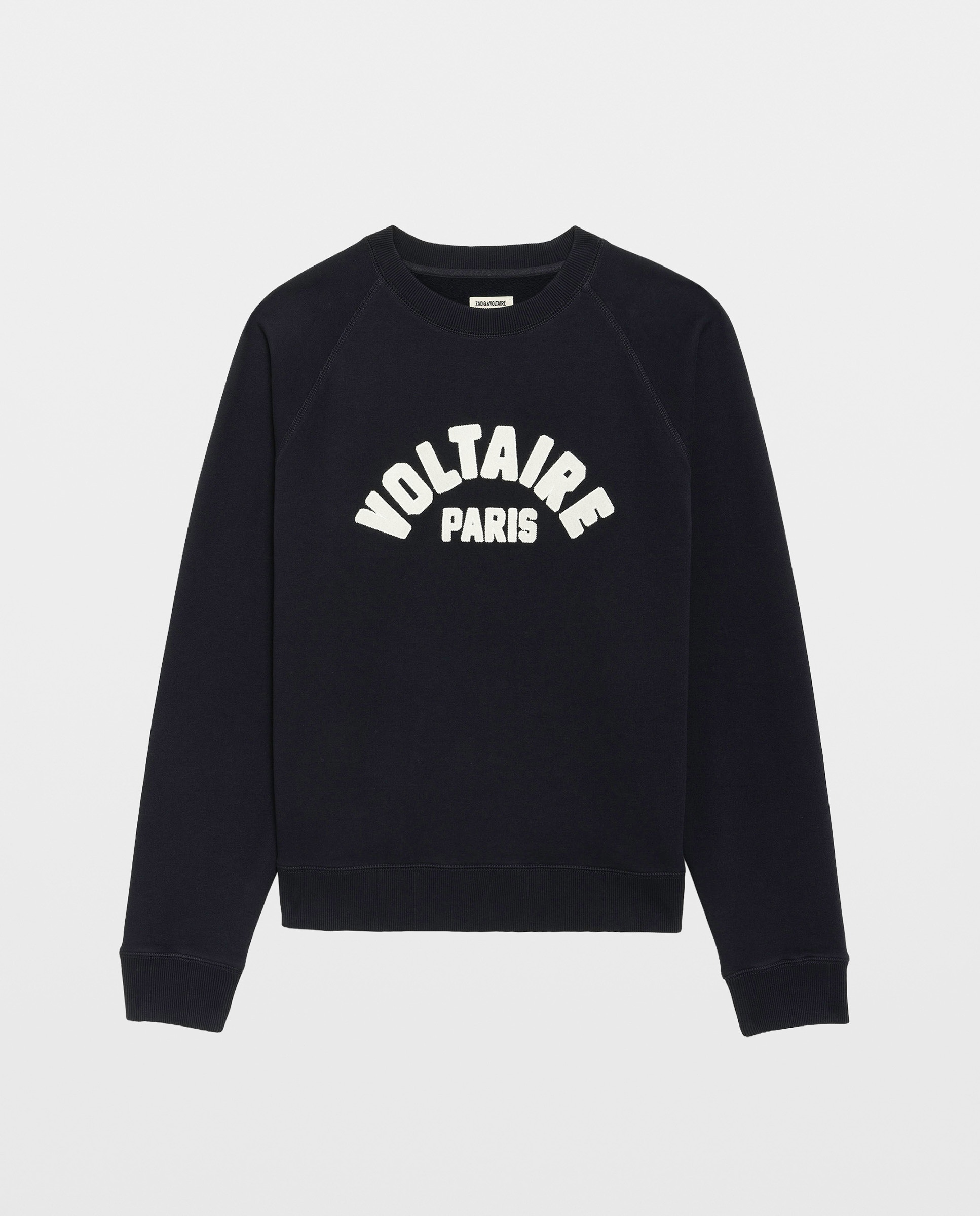 Sudadera sin capucha de hombre de cuello redondo con parches bordados - Zadig & Voltaire - Azul marino Azul marino-5