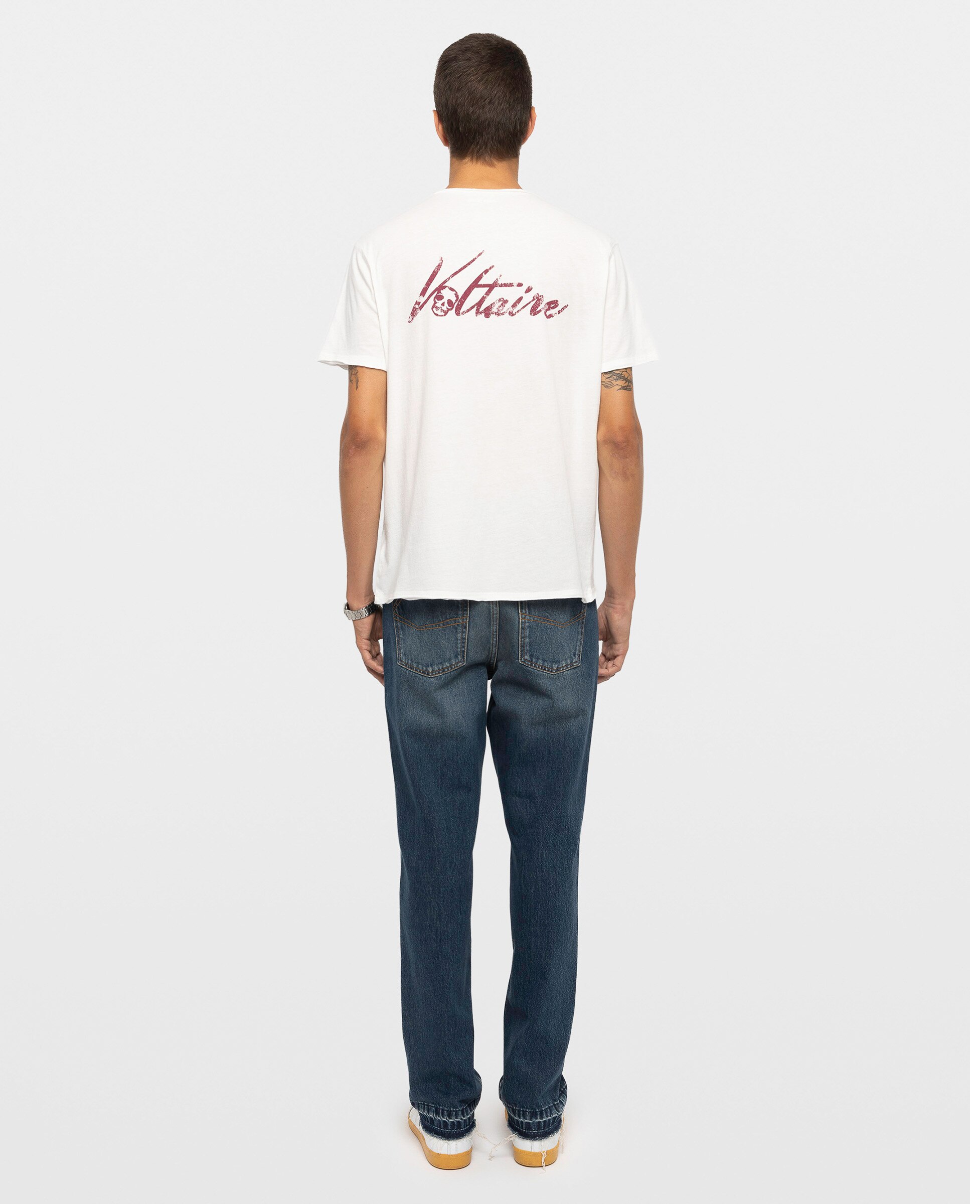 Camiseta de manga corta de hombre tunecina de algodón - Zadig & Voltaire - Blanco Blanco-2