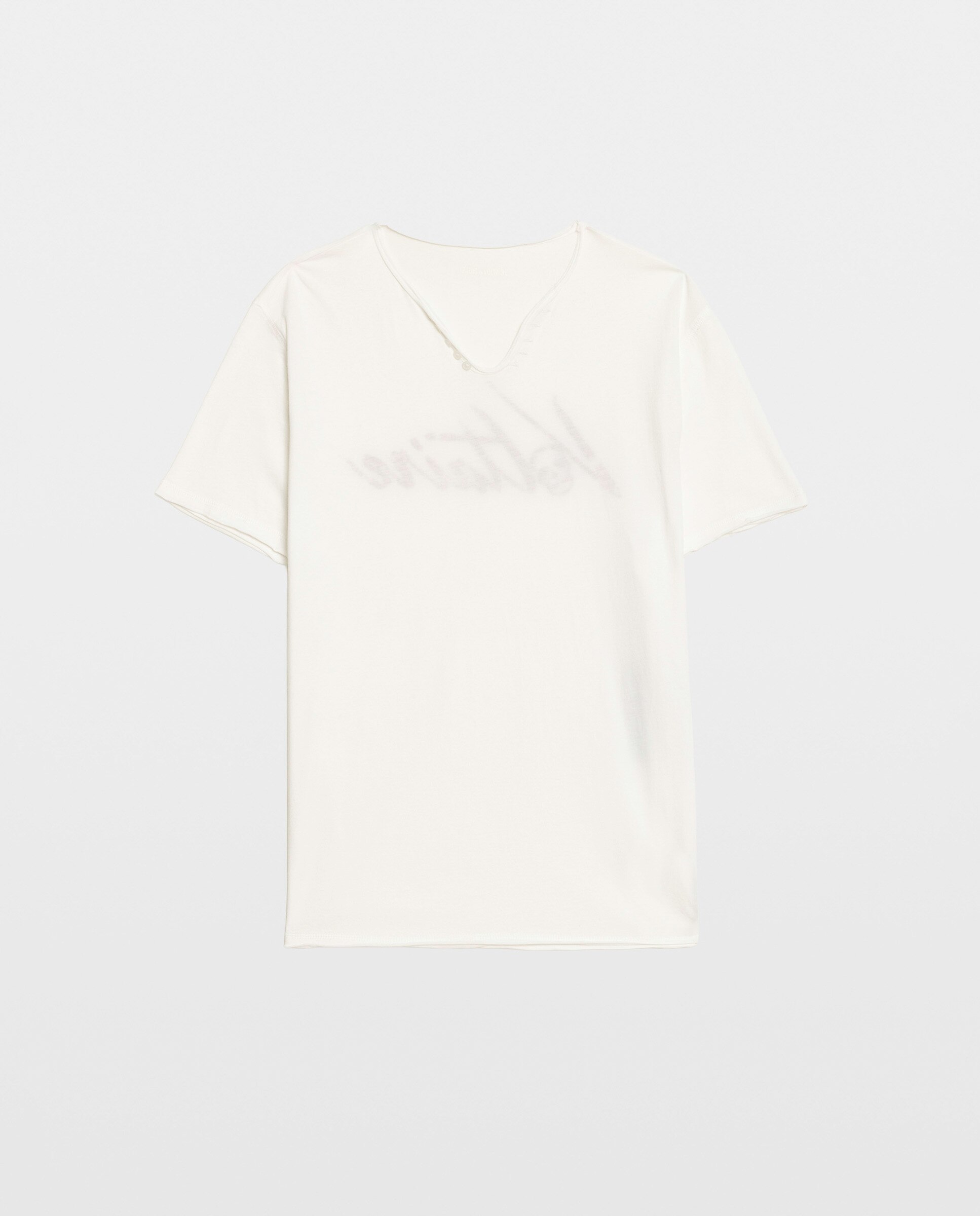 Camiseta de manga corta de hombre tunecina de algodón - Zadig & Voltaire - Blanco Blanco-5