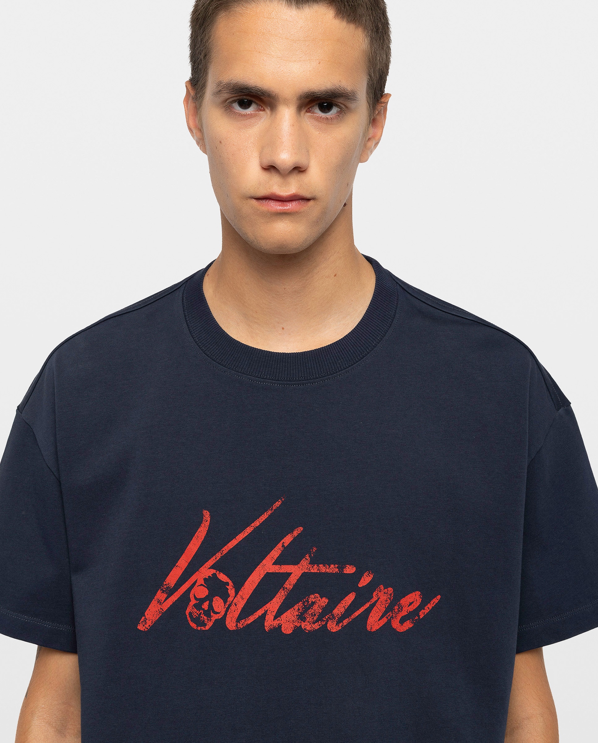 Imagen 4 de Camiseta oversize de hombre de algodón orgánico con manga corta - Zadig & Voltaire - Azul marino Azul marino