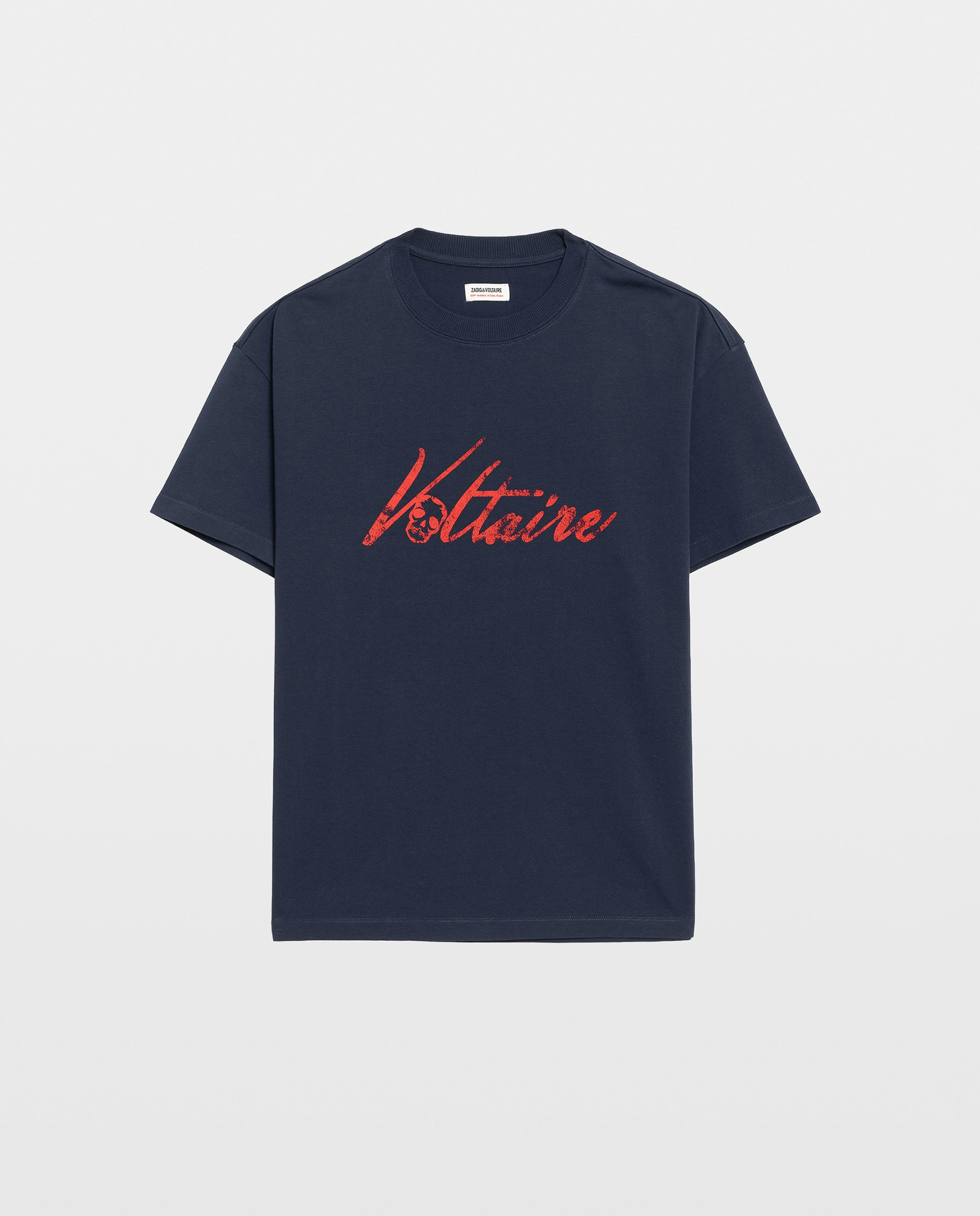 Imagen 5 de Camiseta oversize de hombre de algodón orgánico con manga corta - Zadig & Voltaire - Azul marino Azul marino