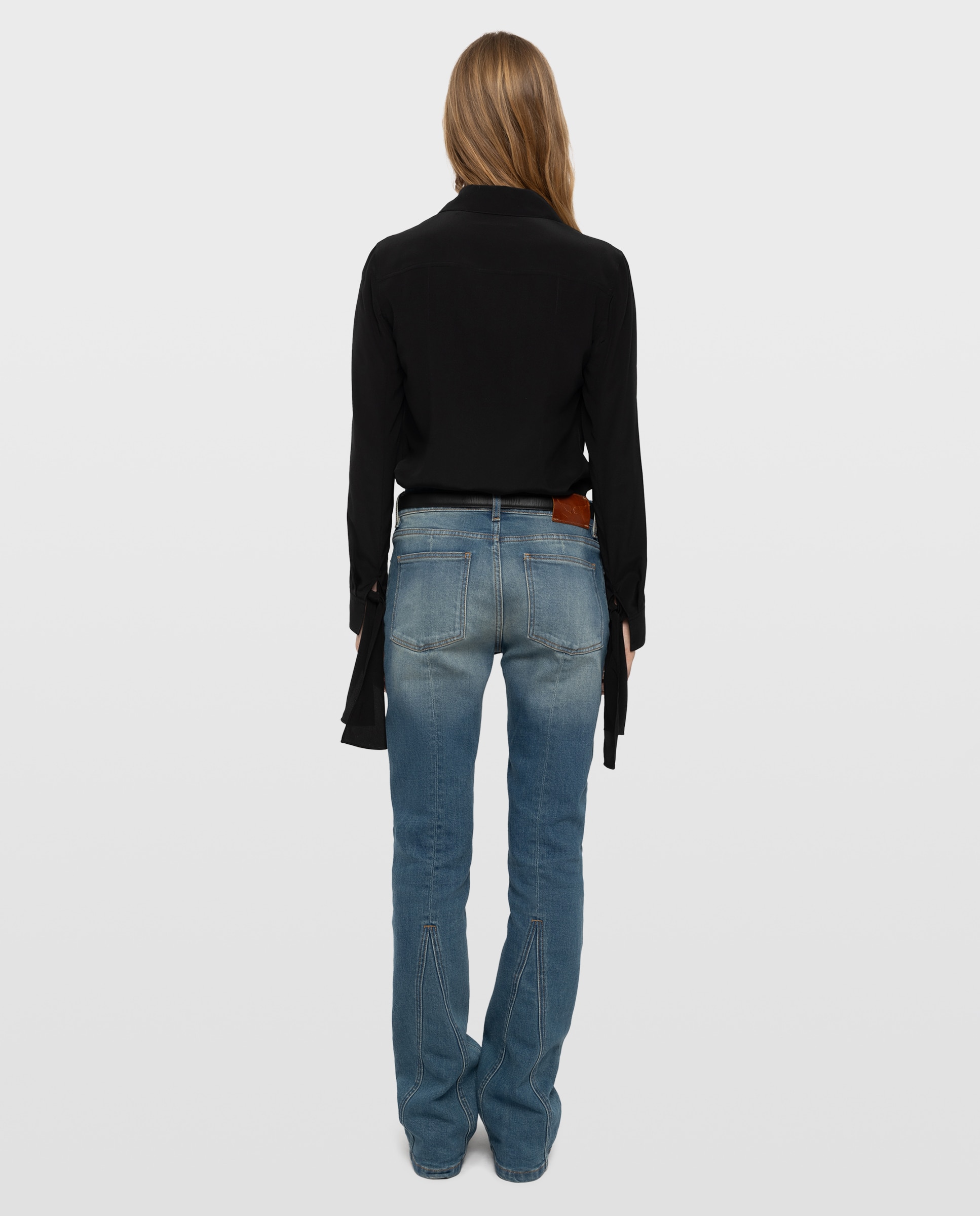Camisa de mujer 100% seda lisa manga larga - Zadig & Voltaire - Negro Negro-2