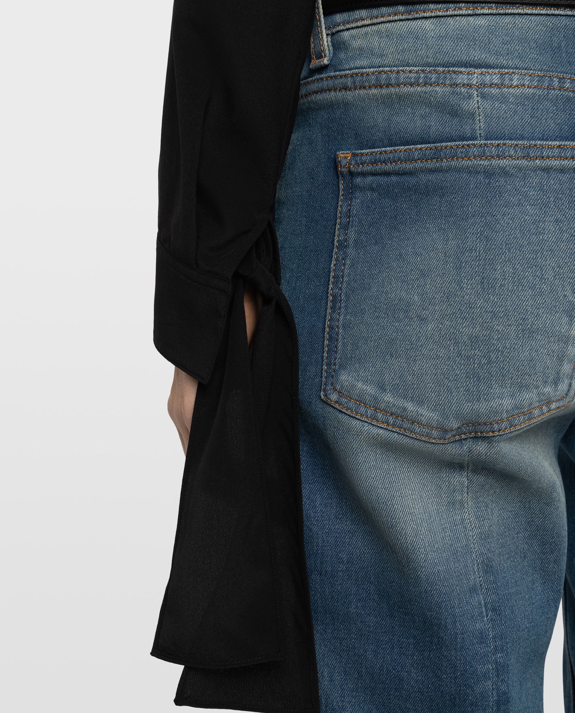 Camisa de mujer 100% seda lisa manga larga - Zadig & Voltaire - Negro Negro-6