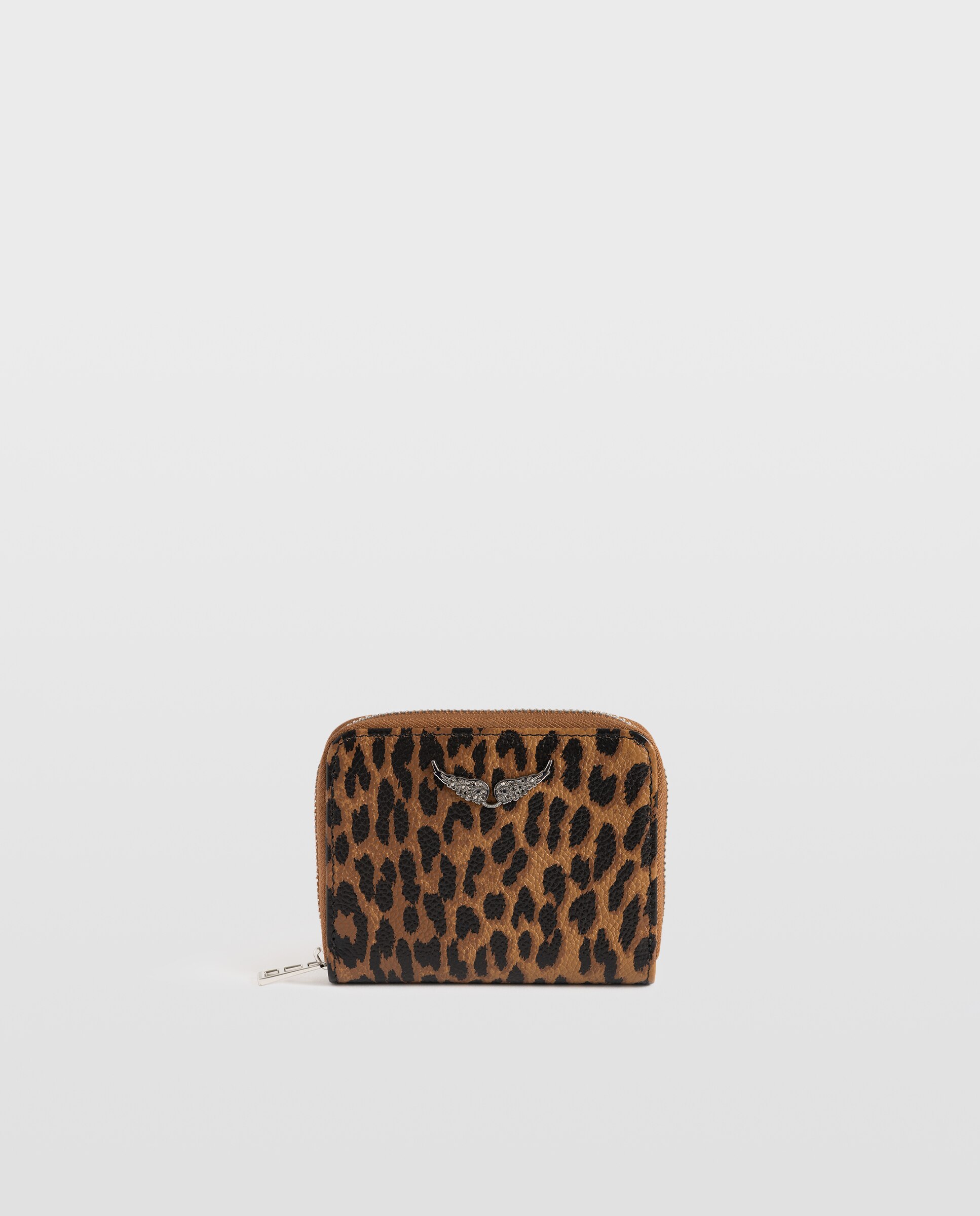 Monedero mini de mujer de piel con efecto leopardo - Zadig & Voltaire - Marrón Marrón-1