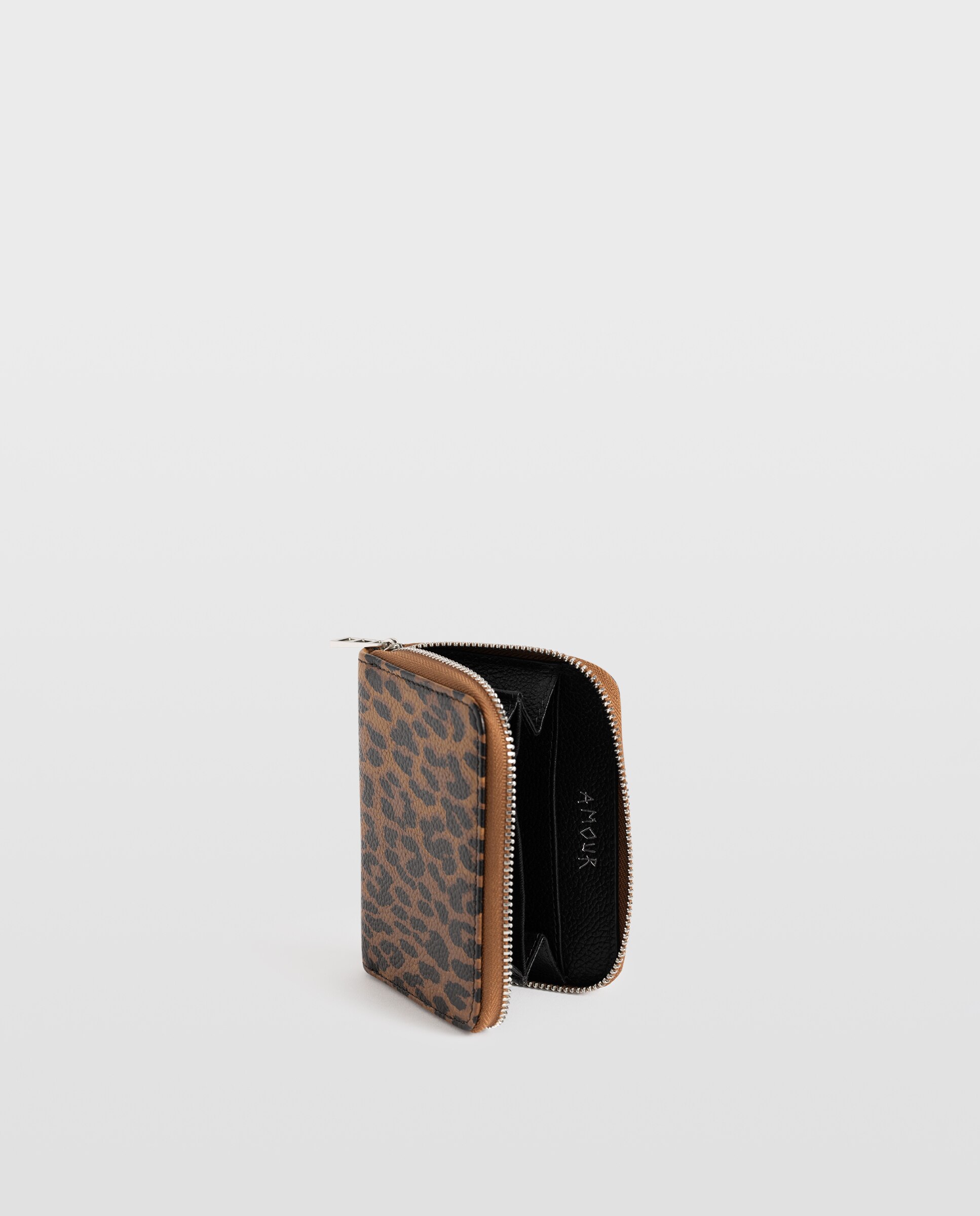 Monedero mini de mujer de piel con efecto leopardo - Zadig & Voltaire - Marrón Marrón-2