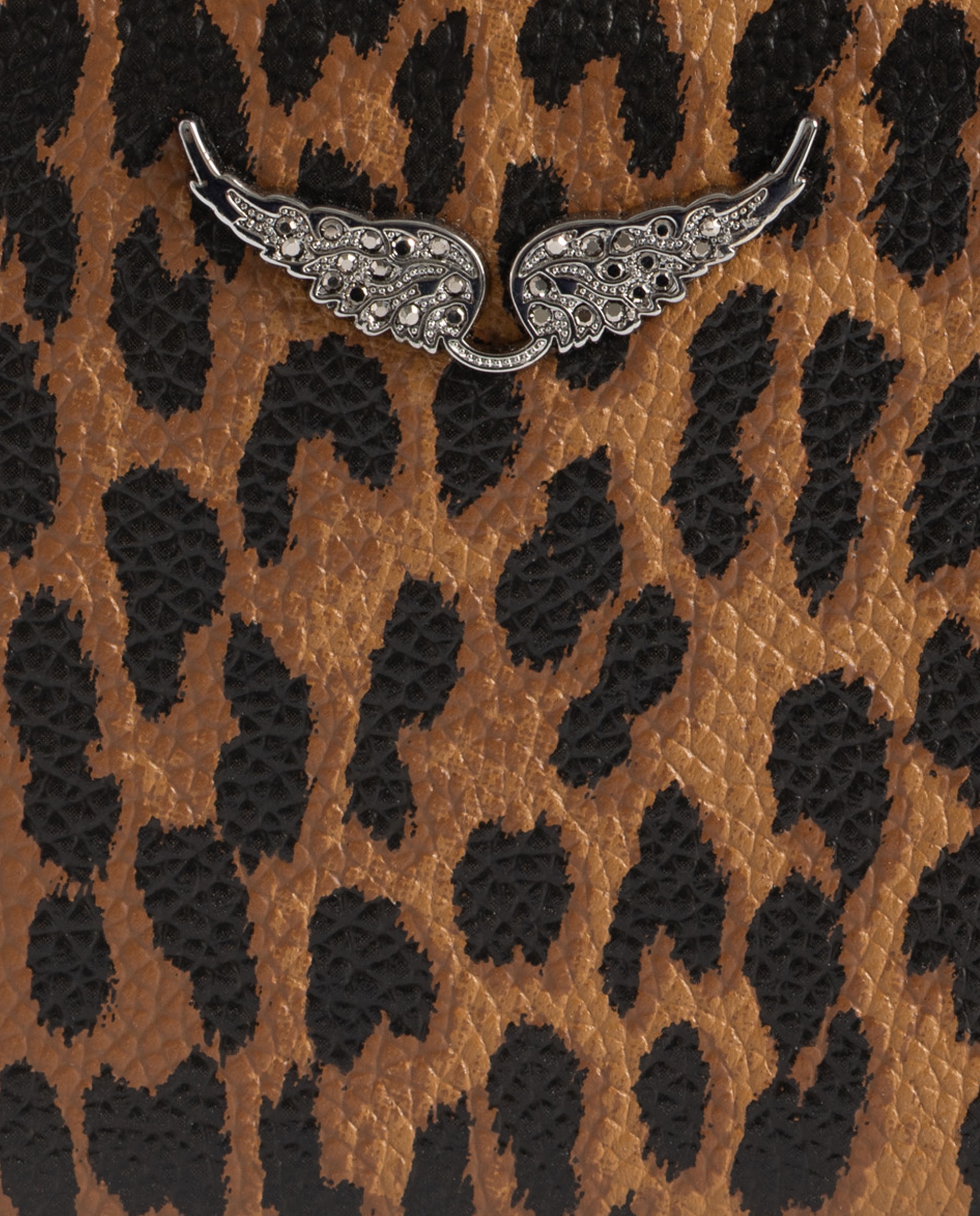 Monedero mini de mujer de piel con efecto leopardo - Zadig & Voltaire - Marrón Marrón-5