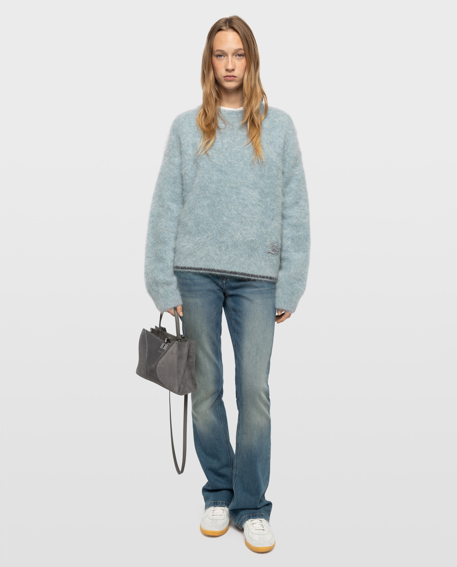 Imagen 1 de Jersey de mujer de mangas largas con cuello redondo - Zadig & Voltaire - Azul claro Azul claro
