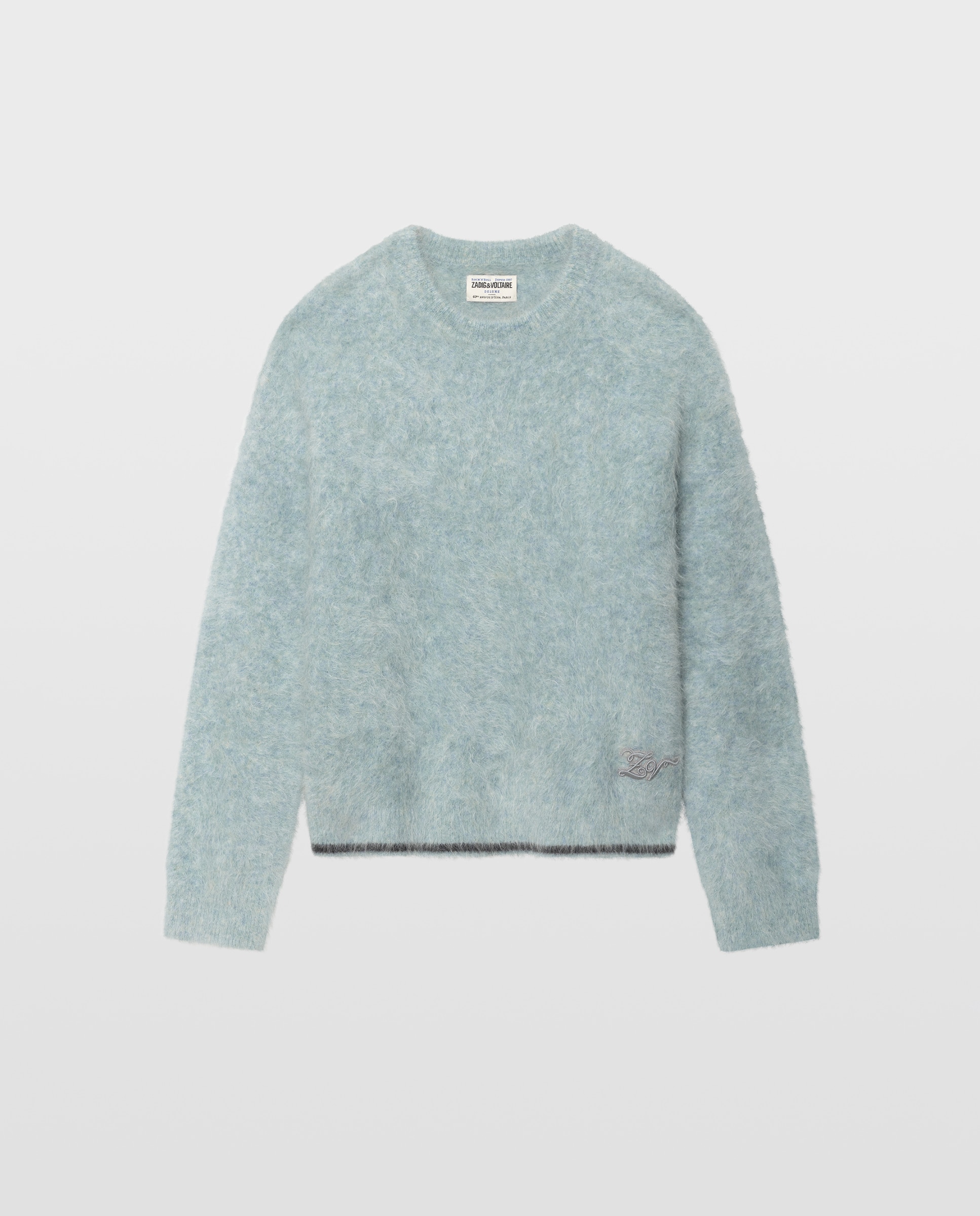 Imagen 4 de Jersey de mujer de mangas largas con cuello redondo - Zadig & Voltaire - Azul claro Azul claro