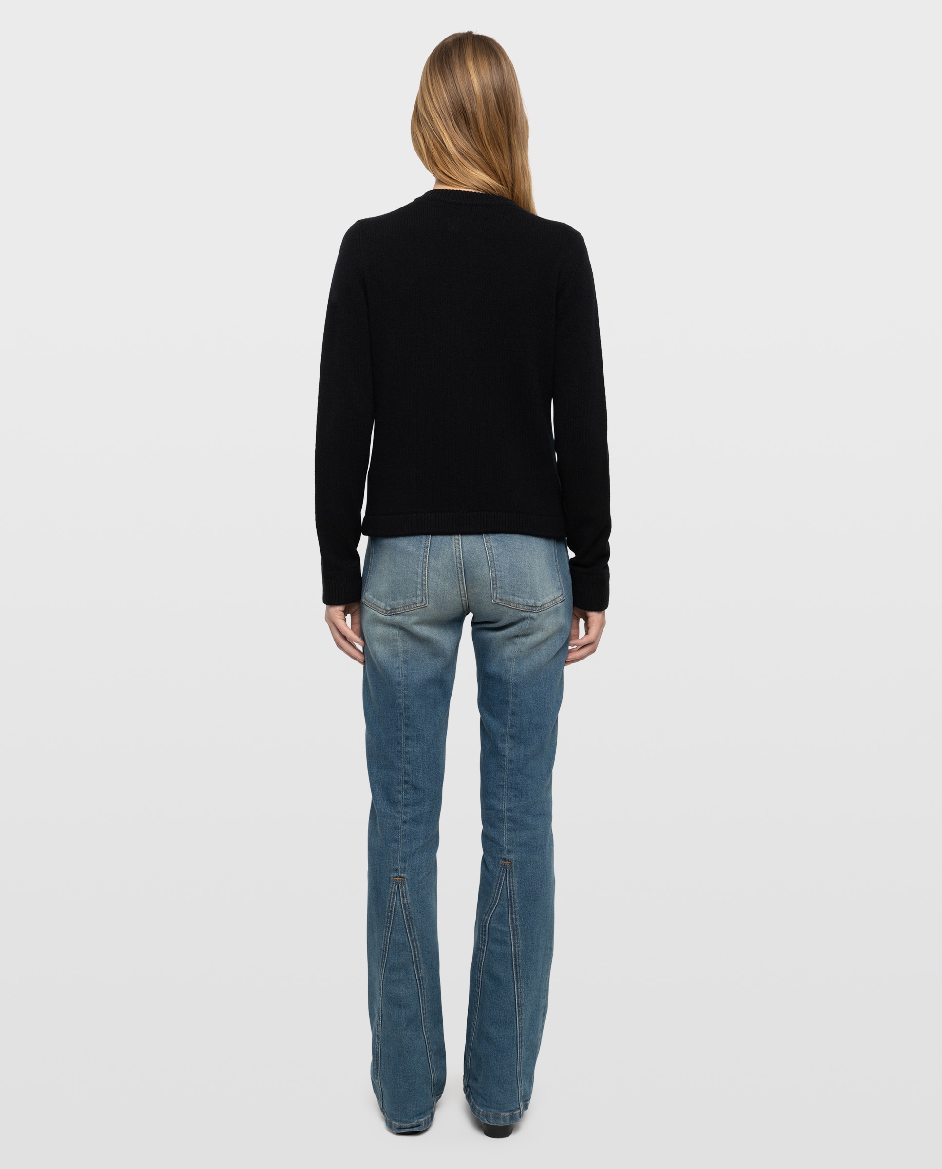 Imagen 2 de Cárdigan de punto de mujer 100% cachemira cuello redondo y mangas largas - Zadig & Voltaire - Negro Negro