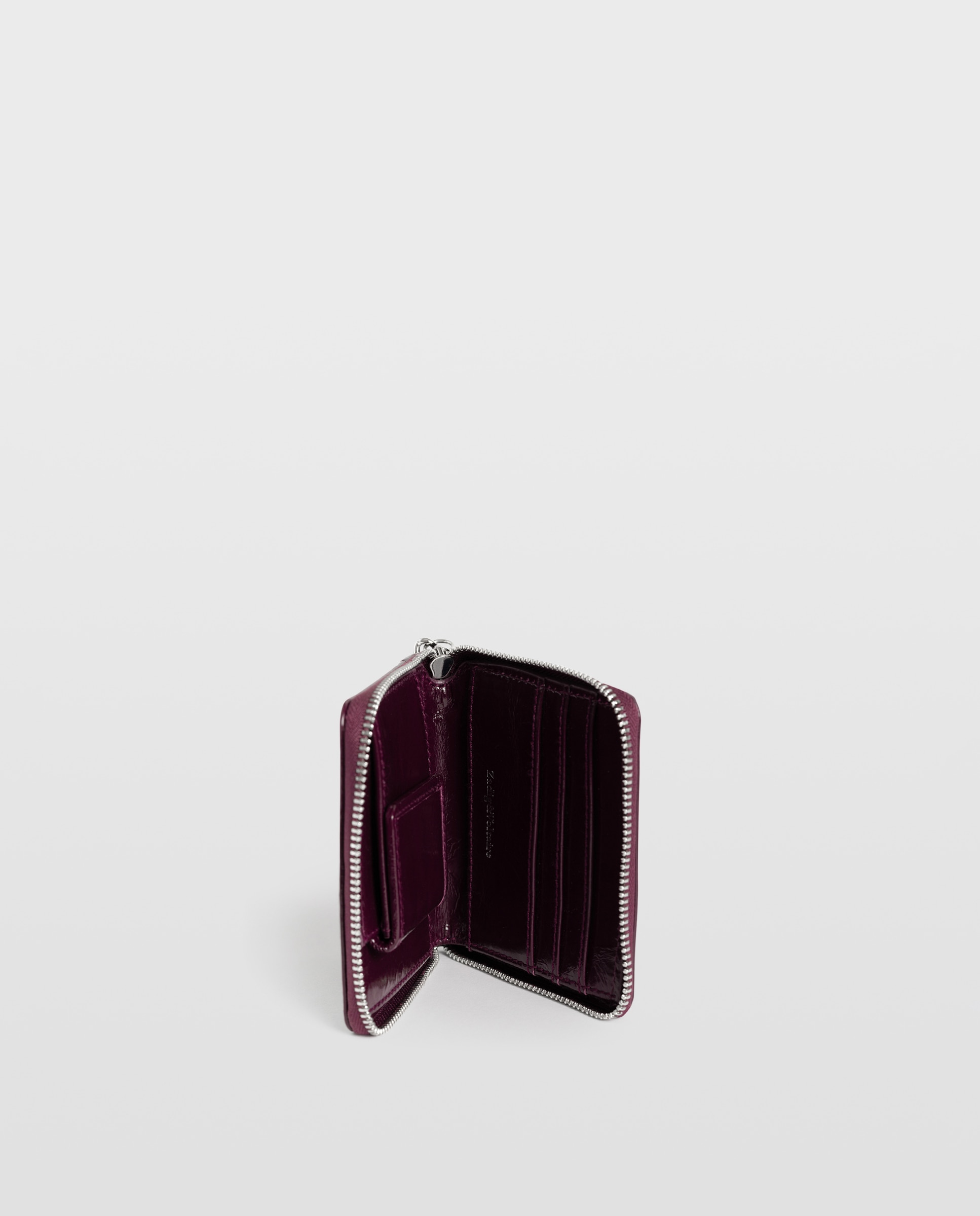 Monedero de mujer mini en piel charol efecto vintage - Zadig & Voltaire - Morado Morado-2
