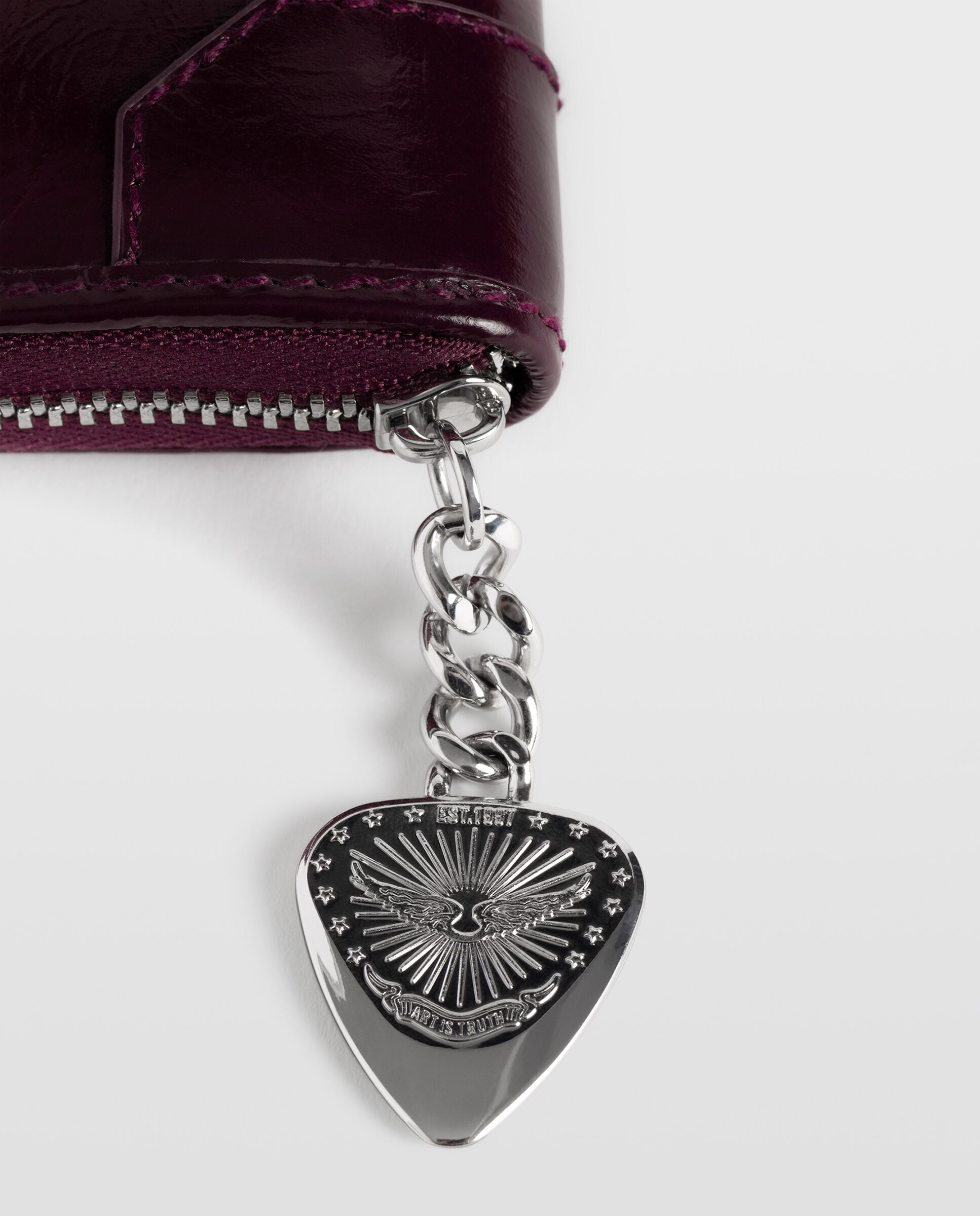 Monedero de mujer mini en piel charol efecto vintage - Zadig & Voltaire - Morado Morado-4
