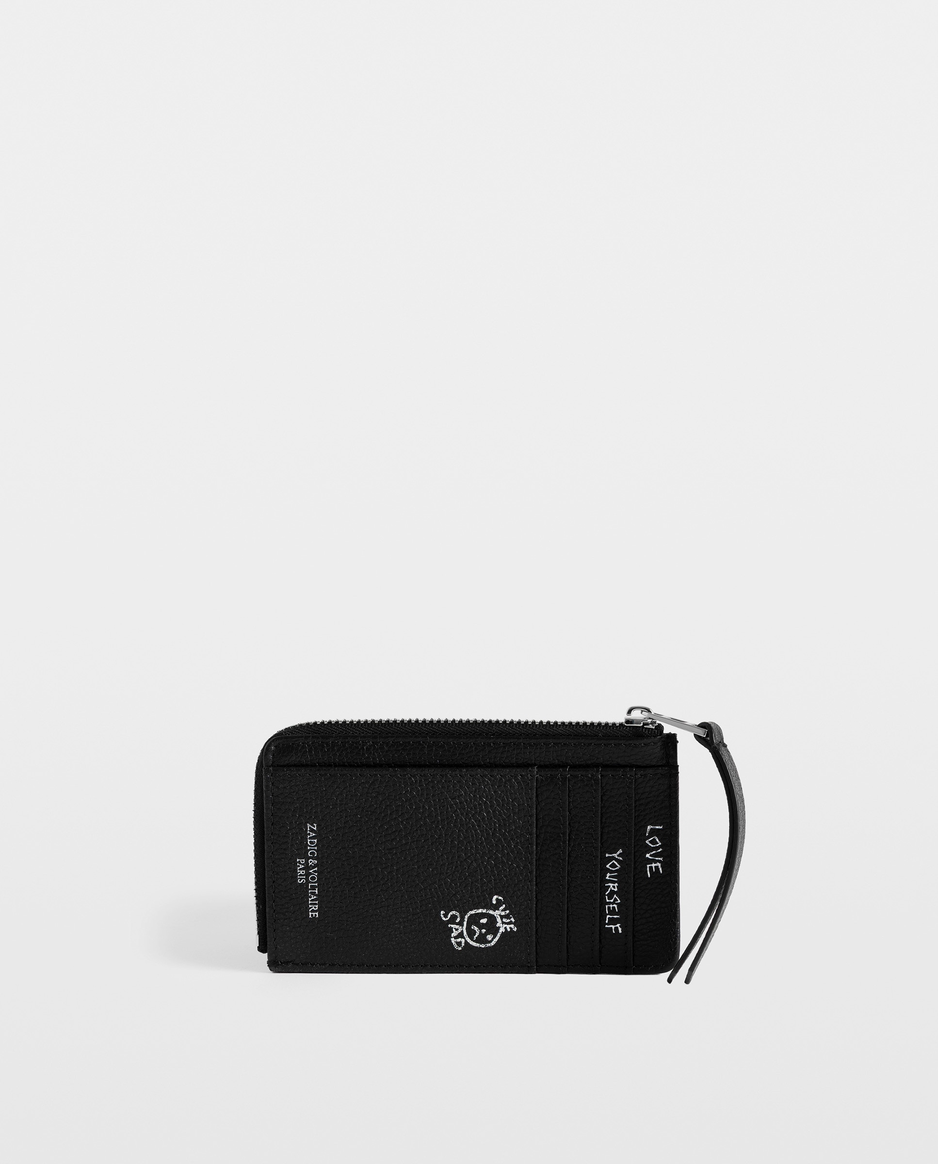 Tarjetero de mujer de piel granulada con tags - Zadig & Voltaire - Negro Negro-3