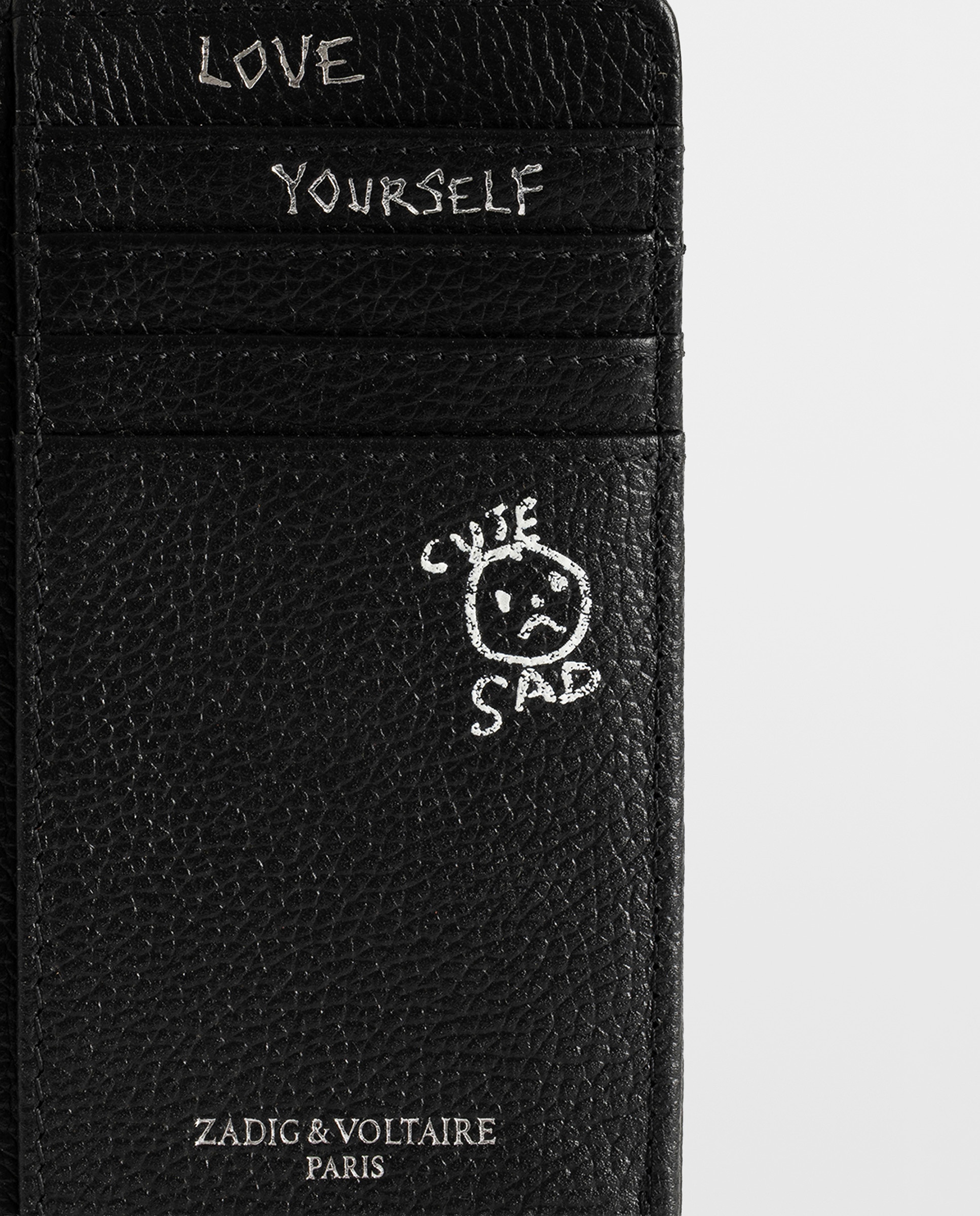 Tarjetero de mujer de piel granulada con tags - Zadig & Voltaire - Negro Negro-2