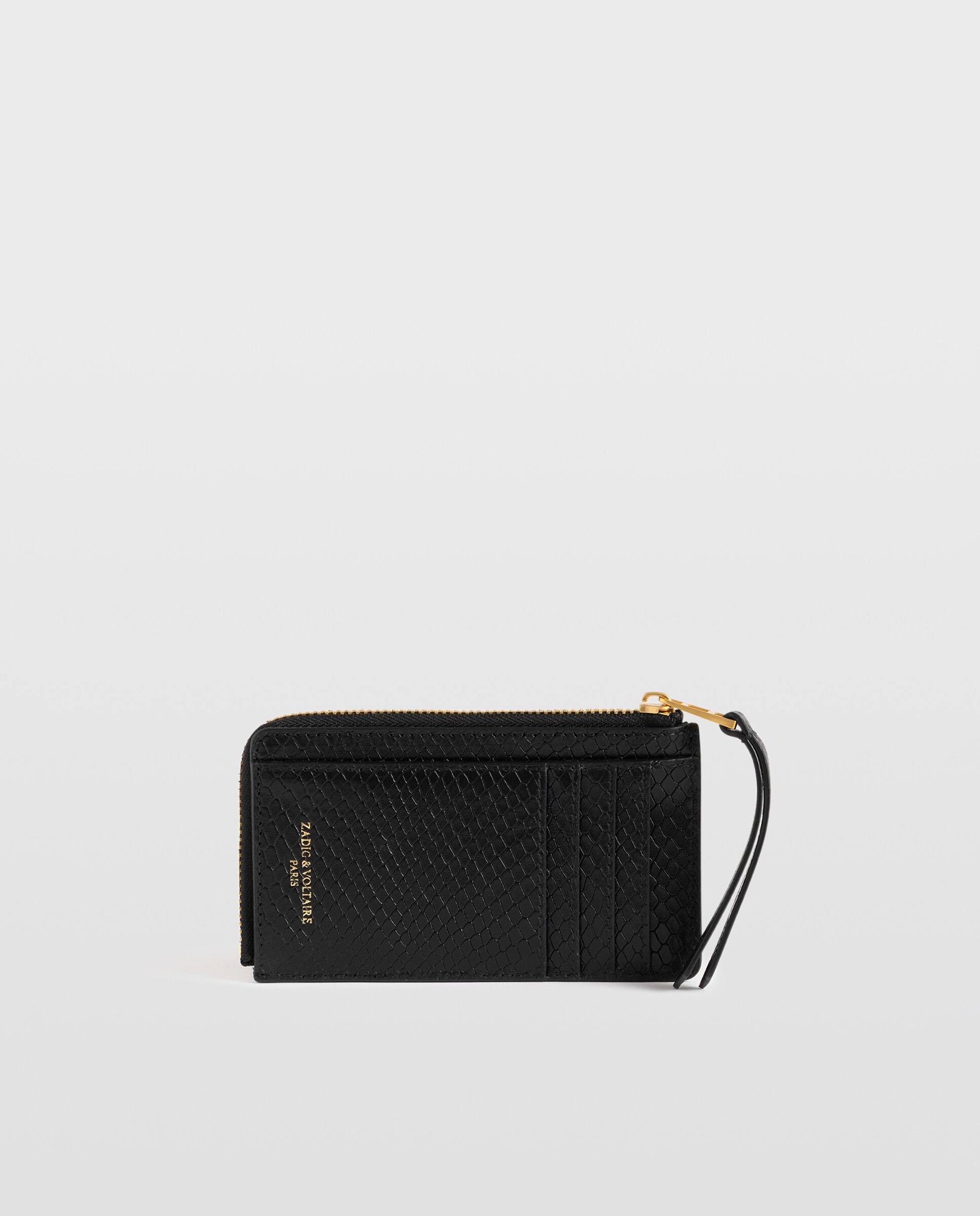 Tarjetero para mujer de piel con efecto pitón - Zadig & Voltaire - Negro Negro-3