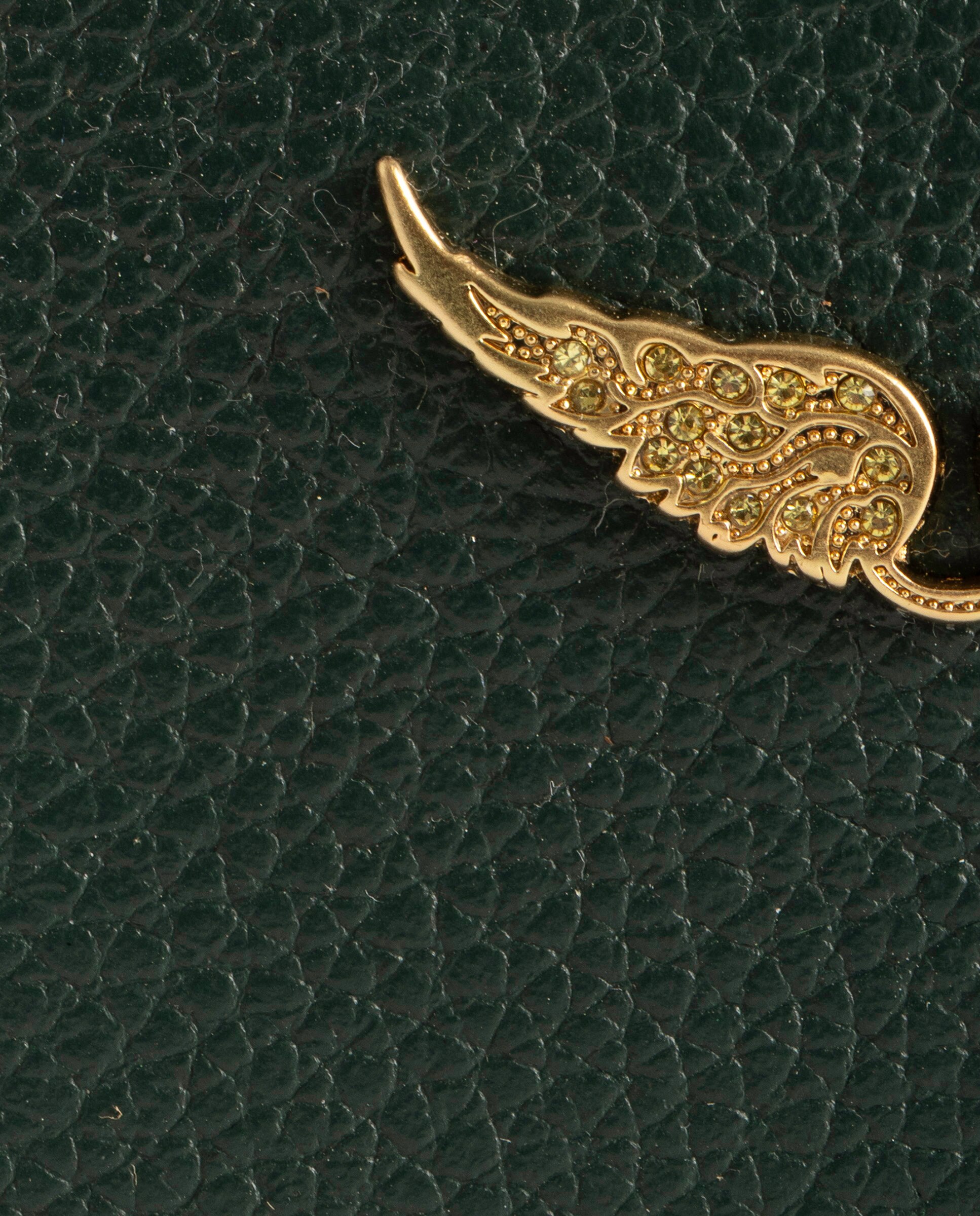 Tarjetero de mujer de piel granulada con colgante de strass - Zadig & Voltaire - Verde oscuro Verde oscuro-2