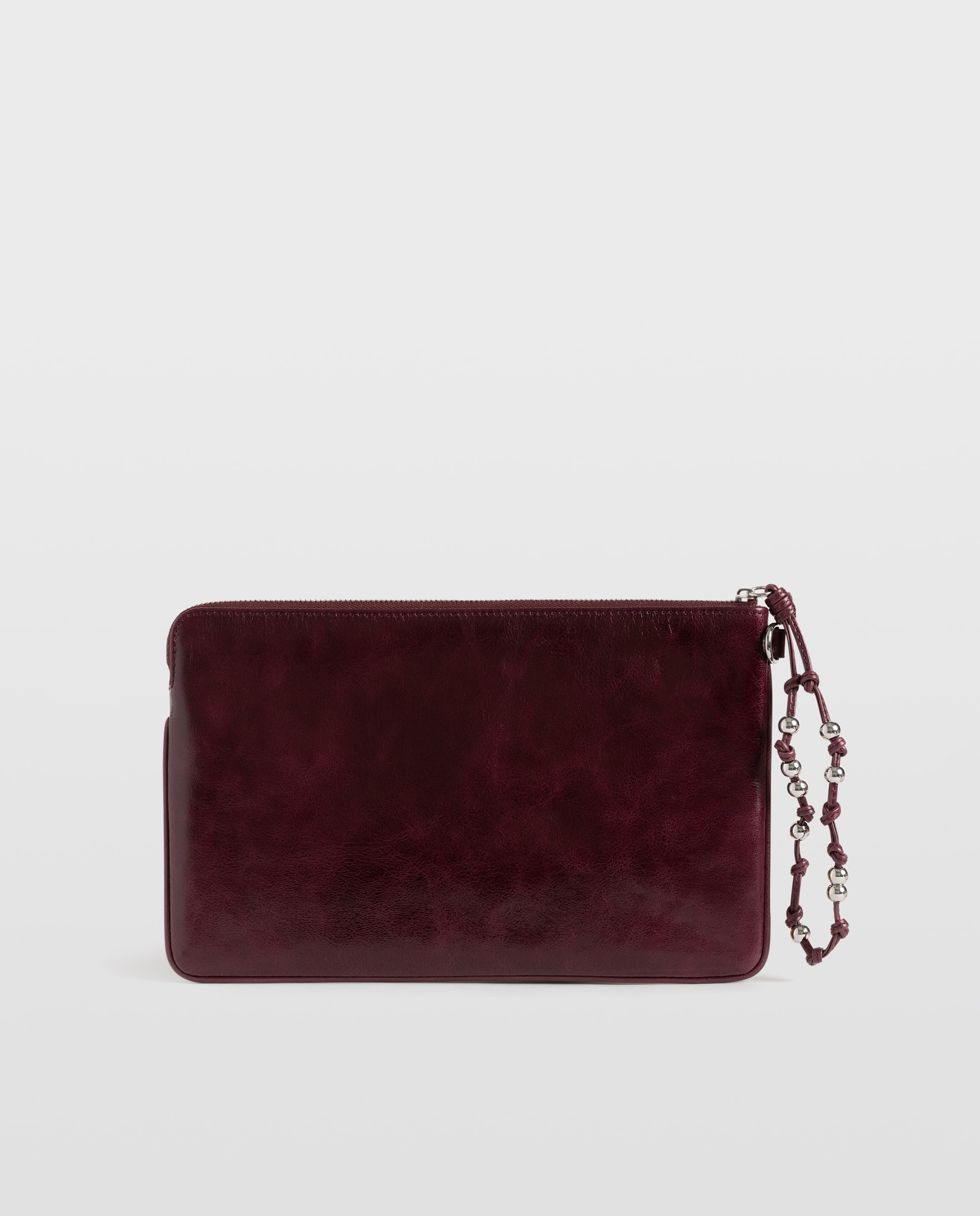 Bolso de mano de mujer de piel con efecto vintage adornado con tag - Zadig & Voltaire - Morado Morado-3