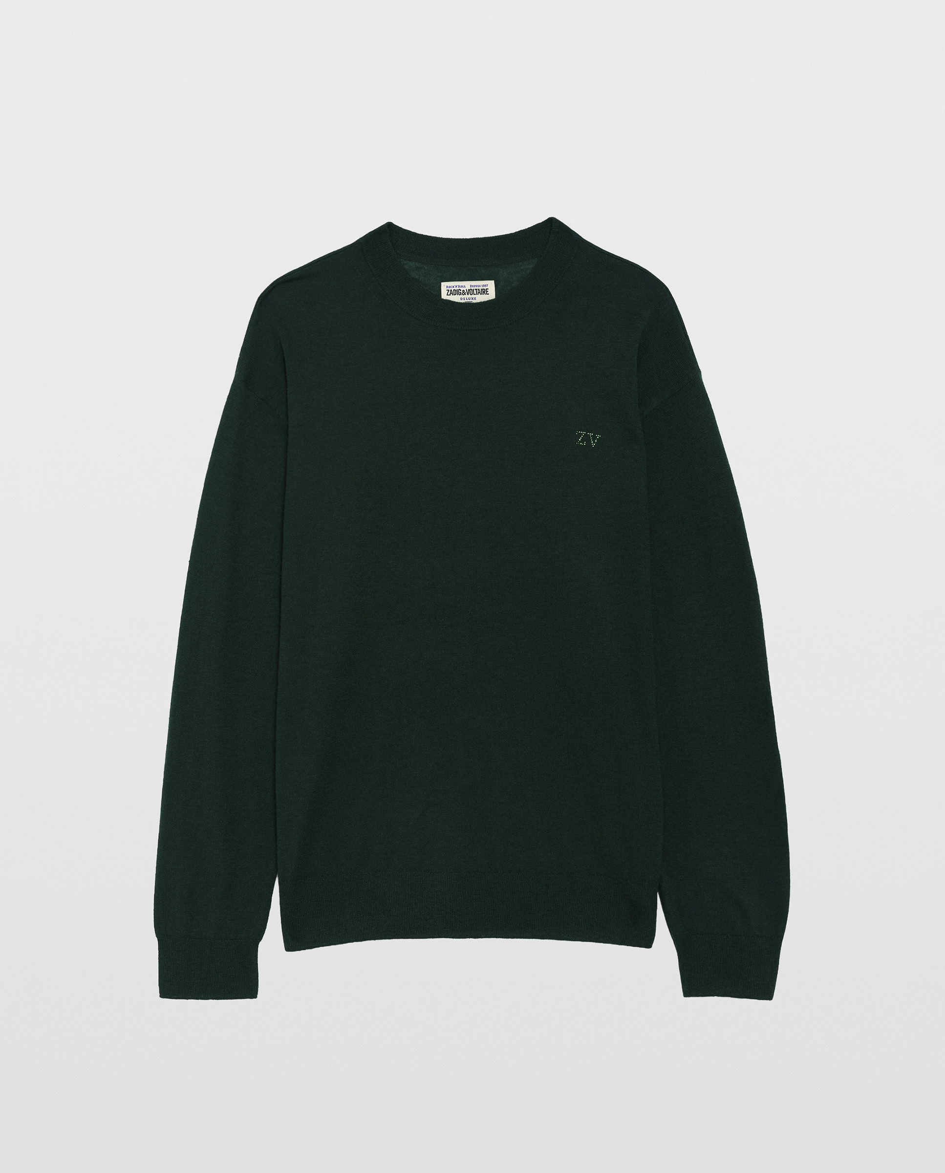 Jersey de mujer 100% cachemira de cuello redondo oversize - Zadig & Voltaire - Verde Verde-5