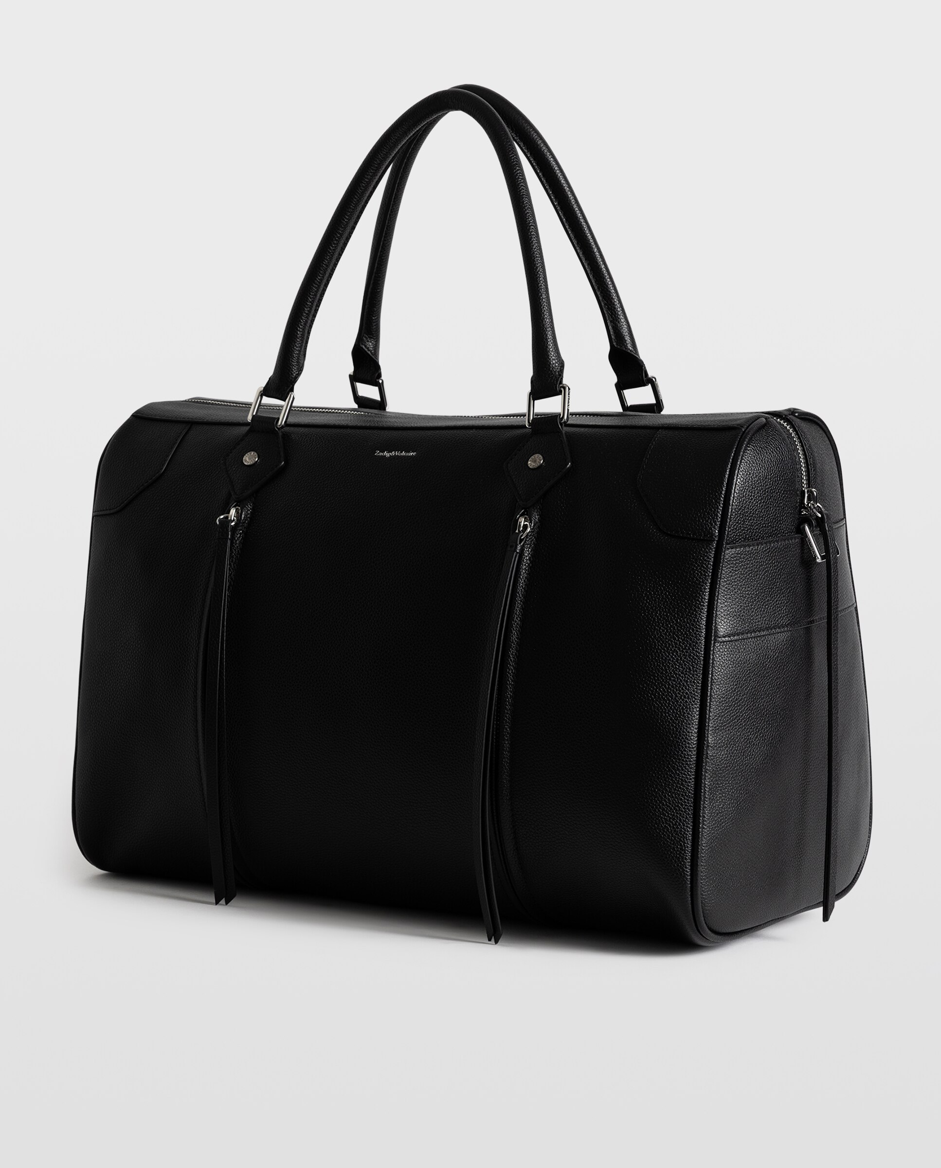 Bolso de hombro sunny travel de piel granulada con diseño ampliable y bandolera extraíble - Zadig & Voltaire - Negro Negro-2