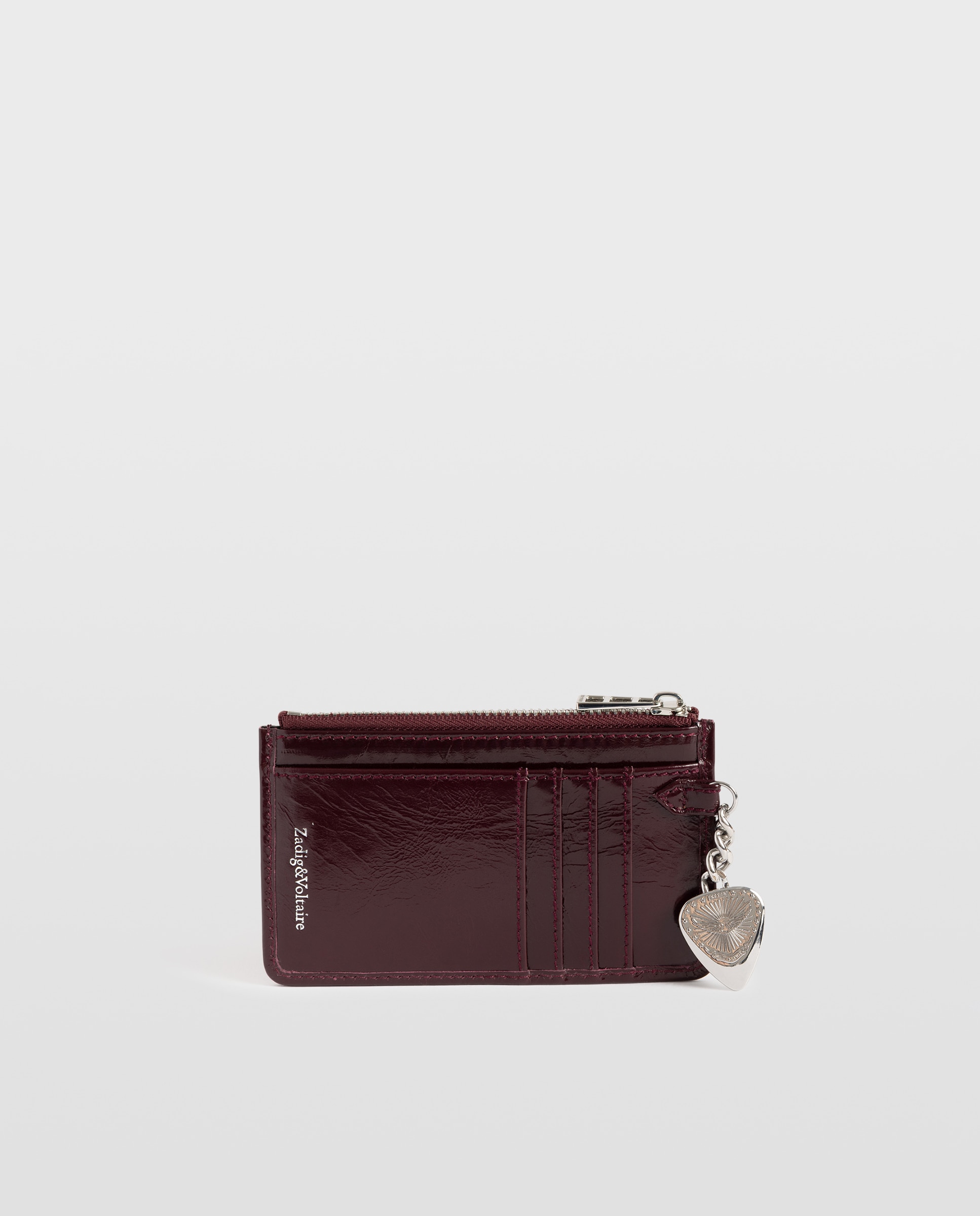 Tarjetero para mujer en piel charol vintage - Zadig & Voltaire - Morado Morado-3
