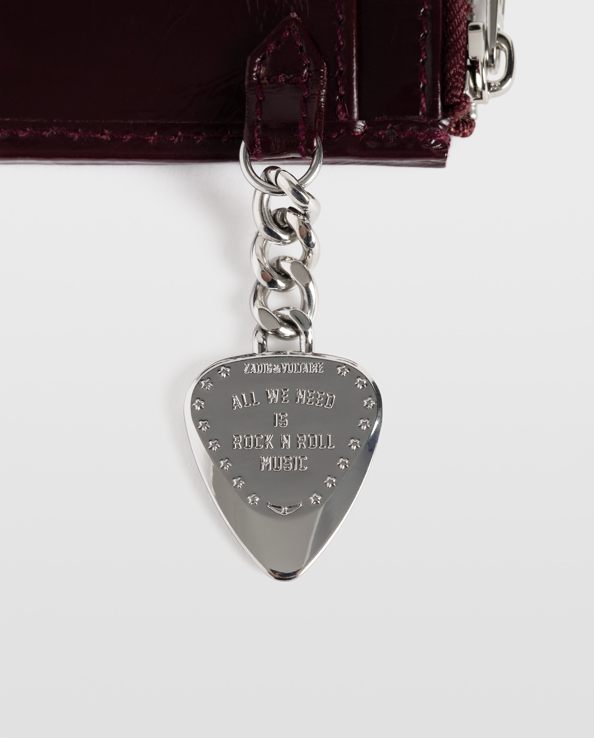 Tarjetero para mujer en piel charol vintage - Zadig & Voltaire - Morado Morado-4
