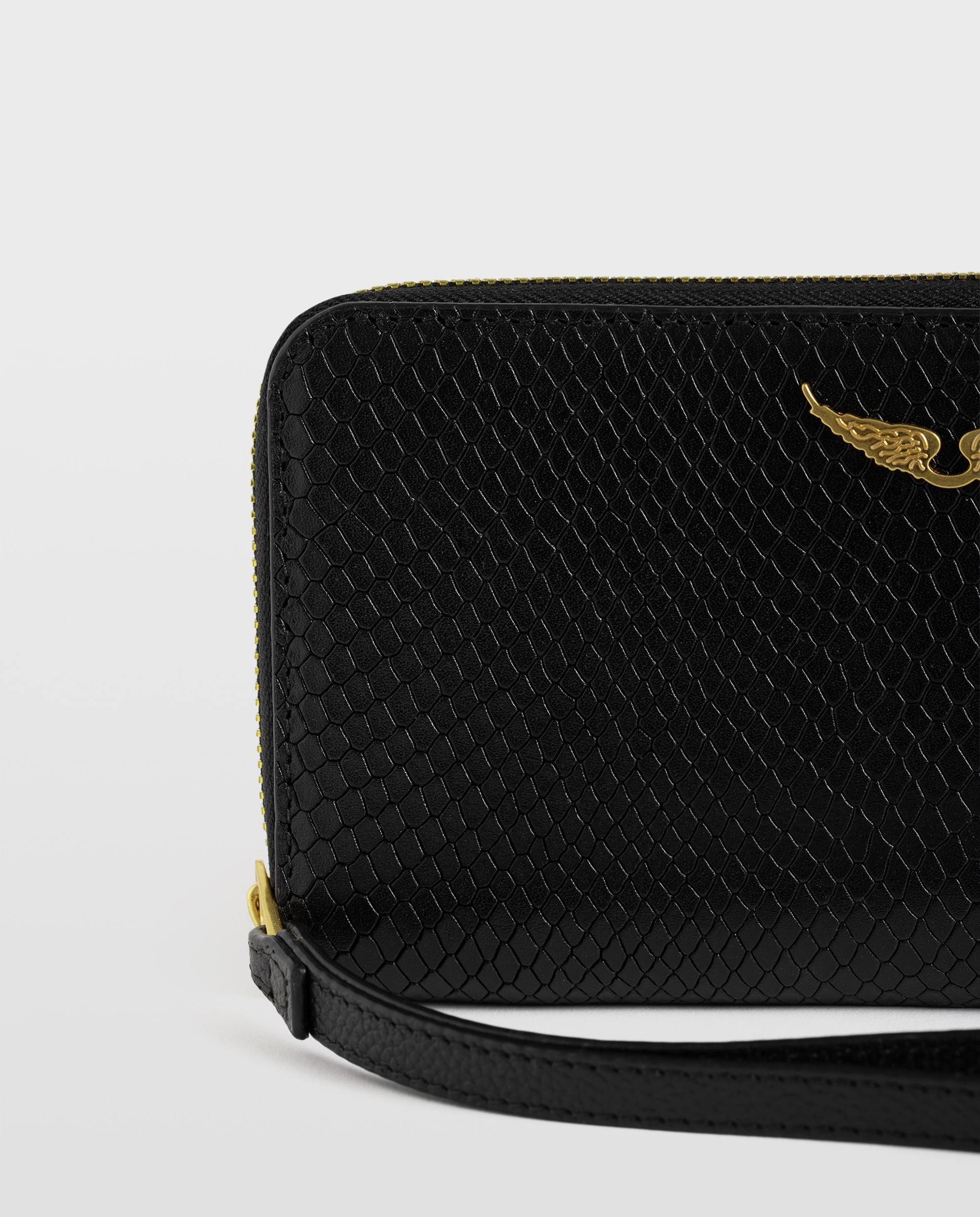 Imagen 4 de Cartera pequeña de mujer de piel efecto pitón - Zadig & Voltaire - Negro Negro