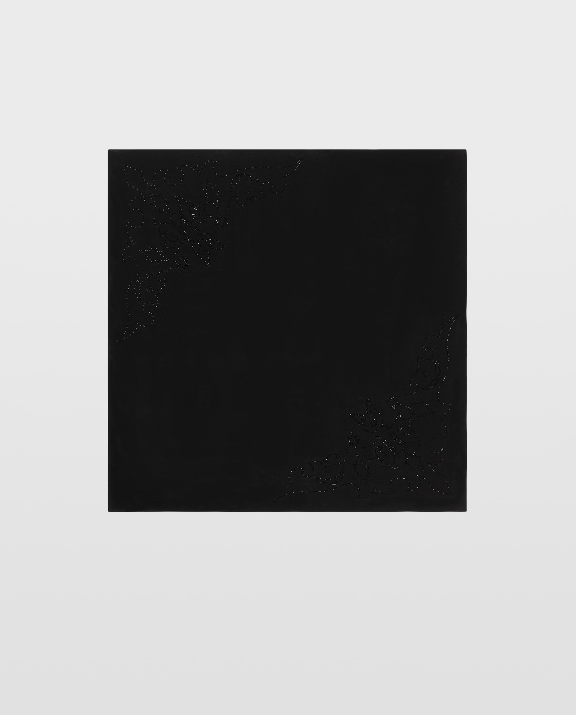 Pañuelo de mujer de seda cuadrado con strass western - Zadig & Voltaire - Negro Negro-1