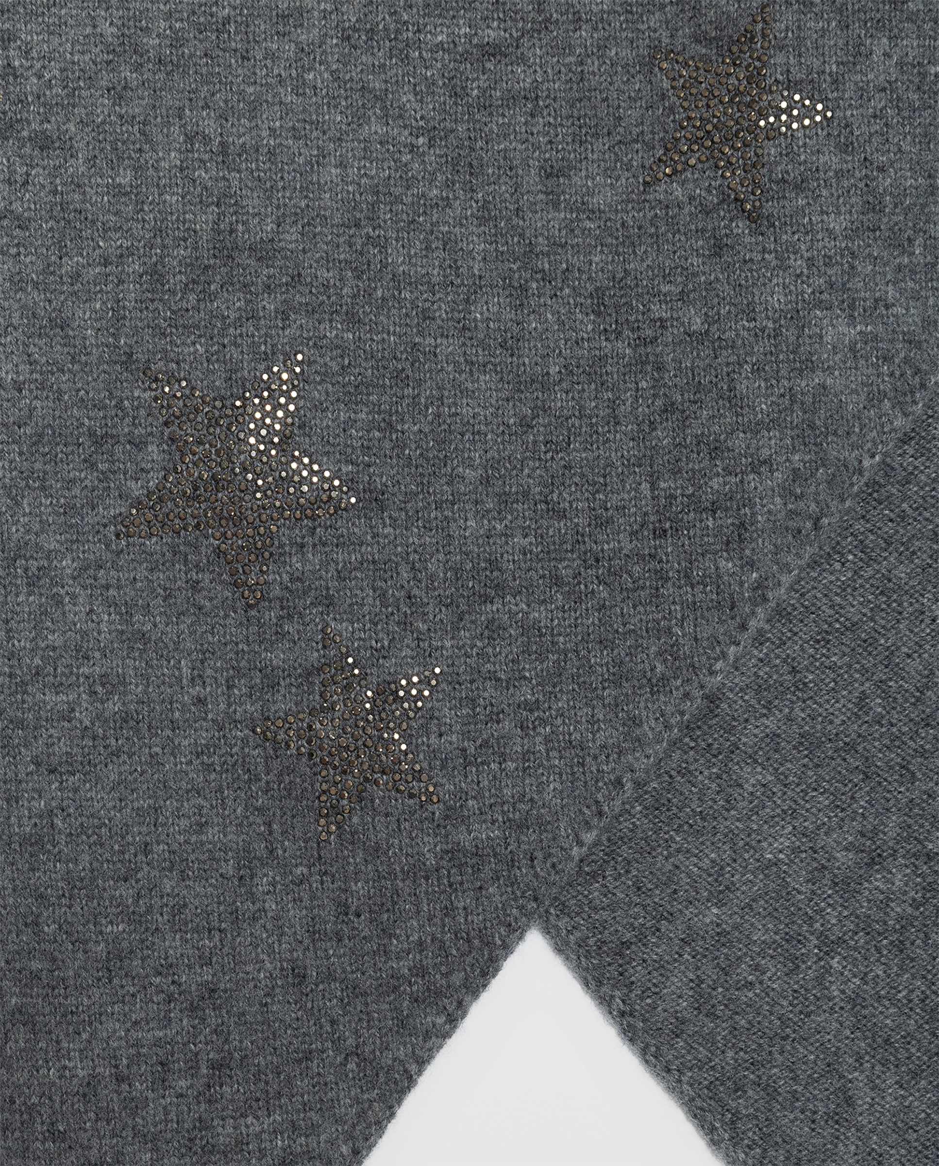Imagen 2 de Bufanda de mujer de lana y cachemira con strass - Zadig & Voltaire - Gris sombra Gris sombra