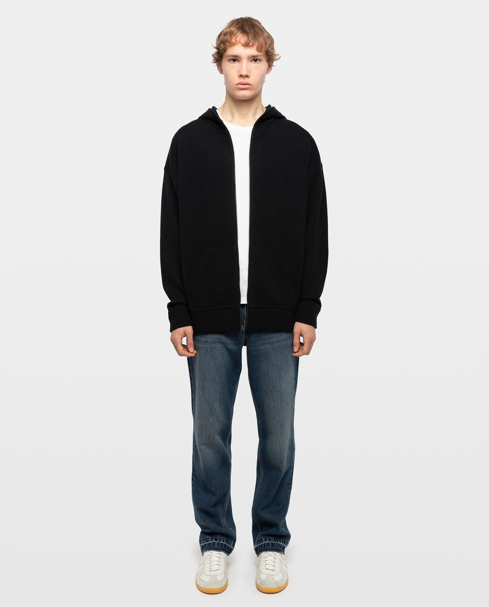 Cárdigan de hombre de cachemira con cremallera y capucha - Zadig & Voltaire - Negro Negro-3