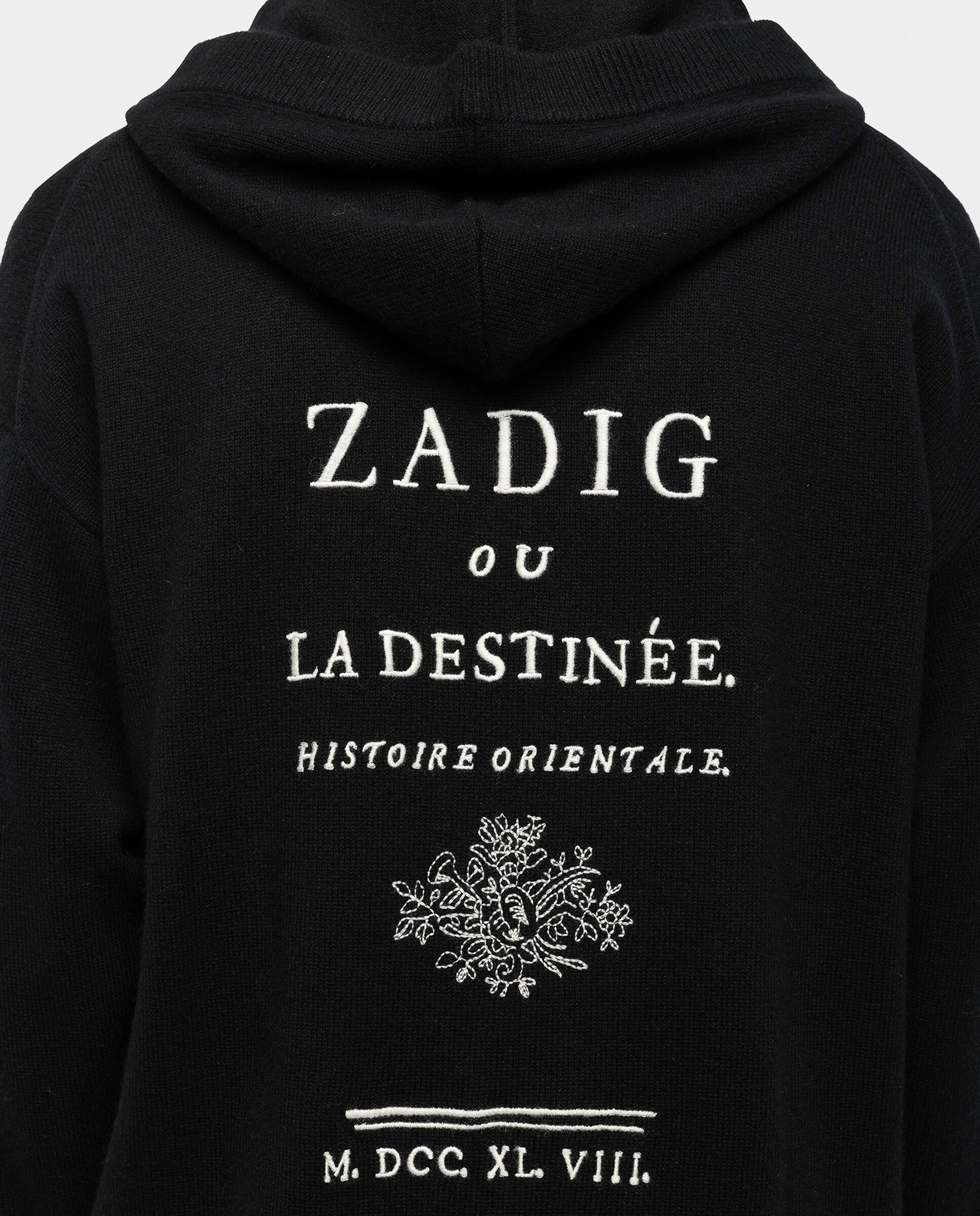 Cárdigan de hombre de cachemira con cremallera y capucha - Zadig & Voltaire - Negro Negro-4