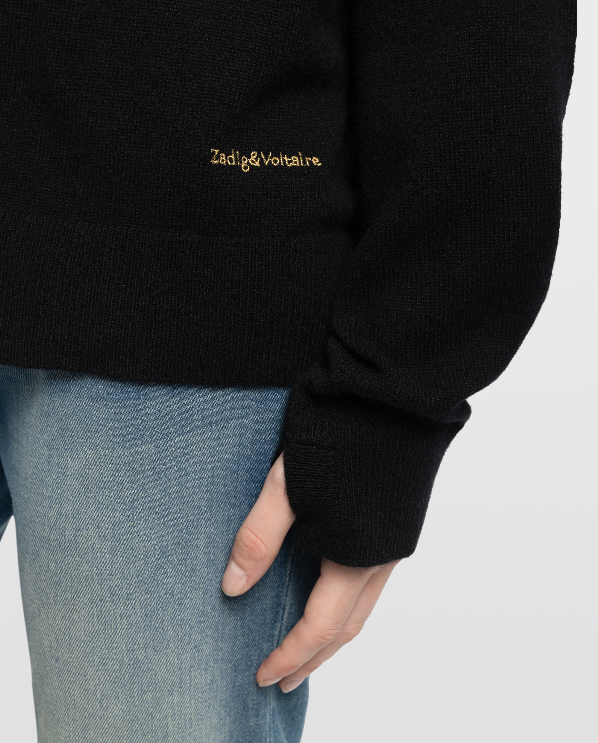 Cárdigan de mujer 100% cachemira con cuello de pico - Zadig & Voltaire - Negro Negro-3