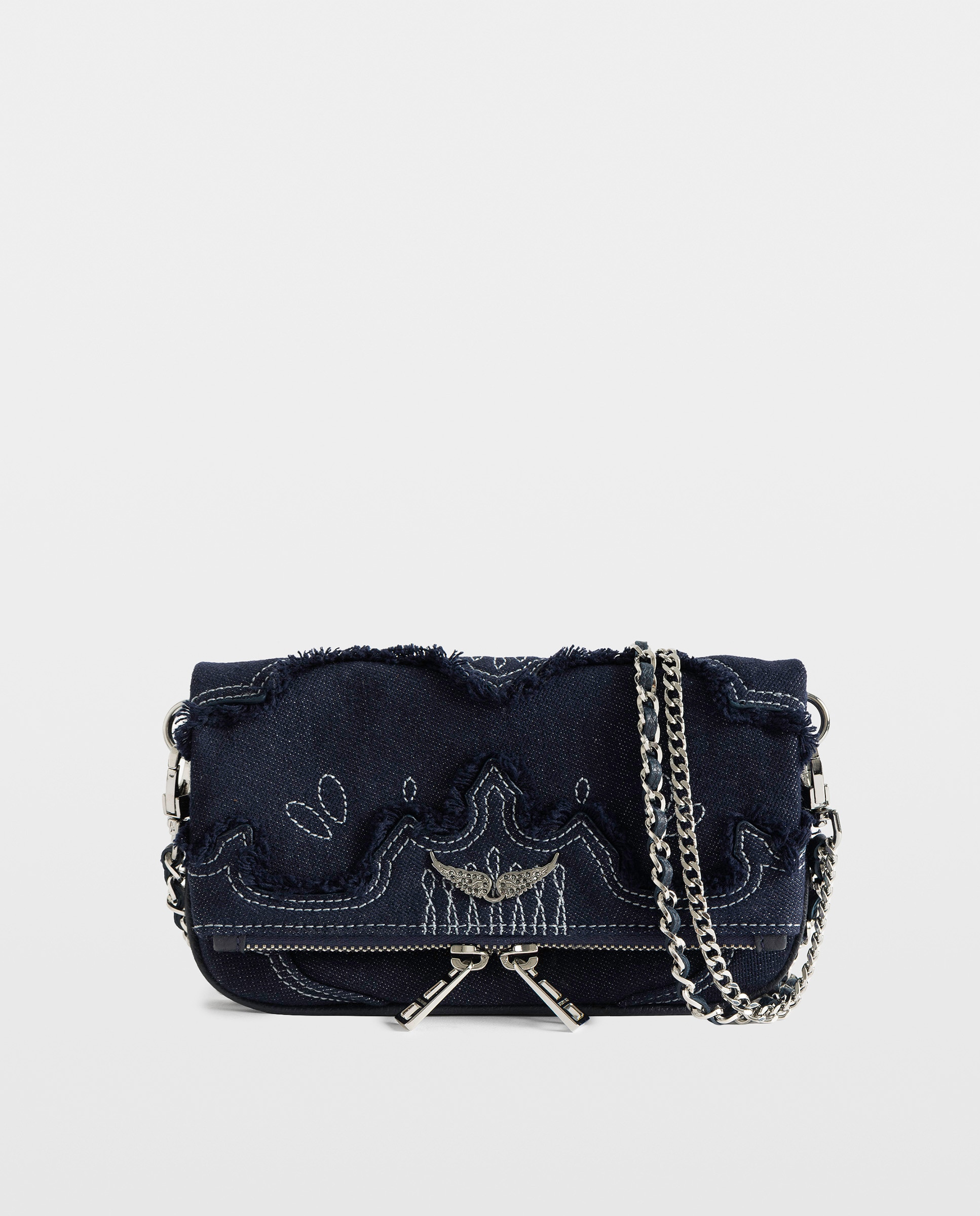 Bolso de mano rock mini denim con strass - Zadig & Voltaire - Azul Azul-1