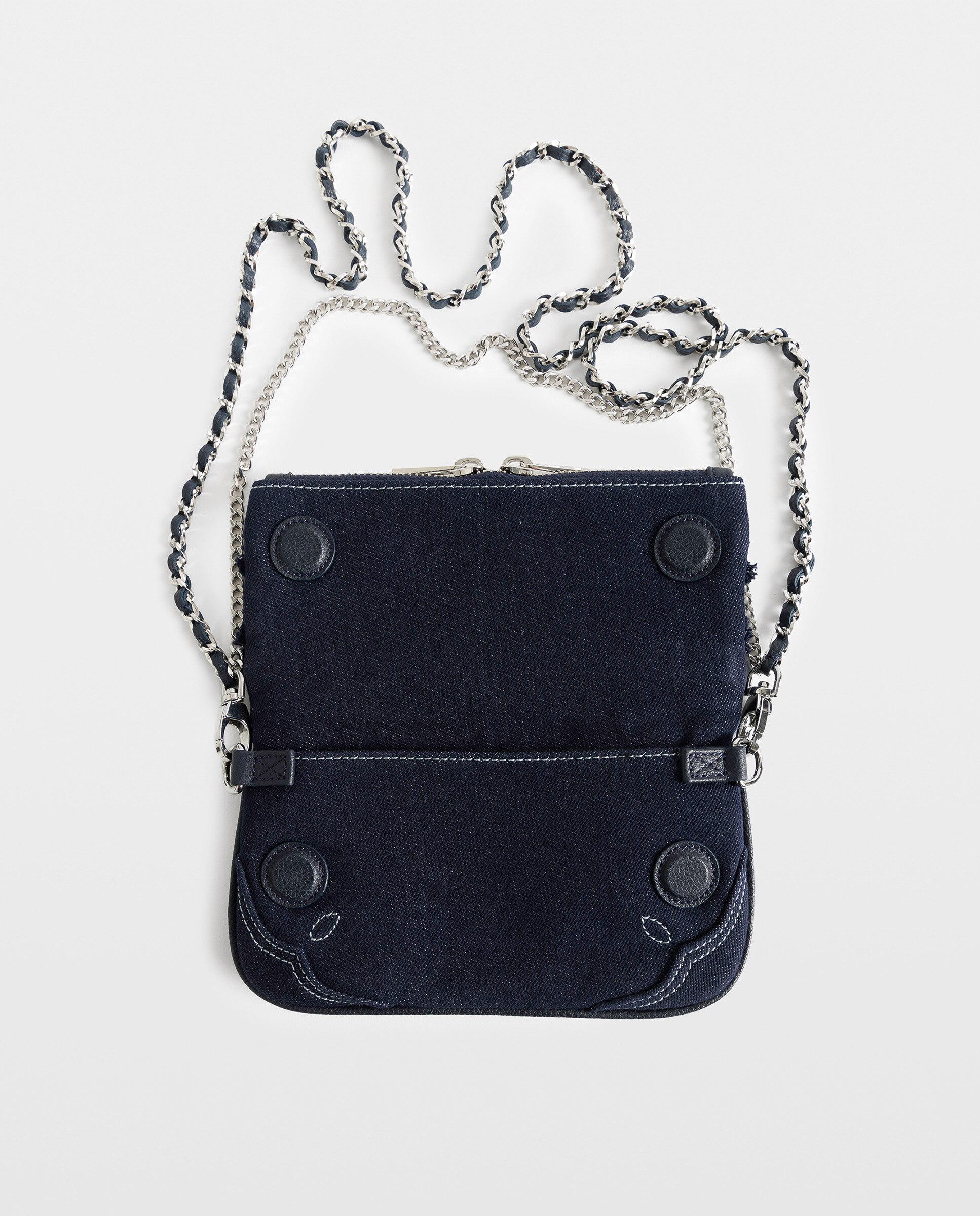 Bolso de mano rock mini denim con strass - Zadig & Voltaire - Azul Azul-4