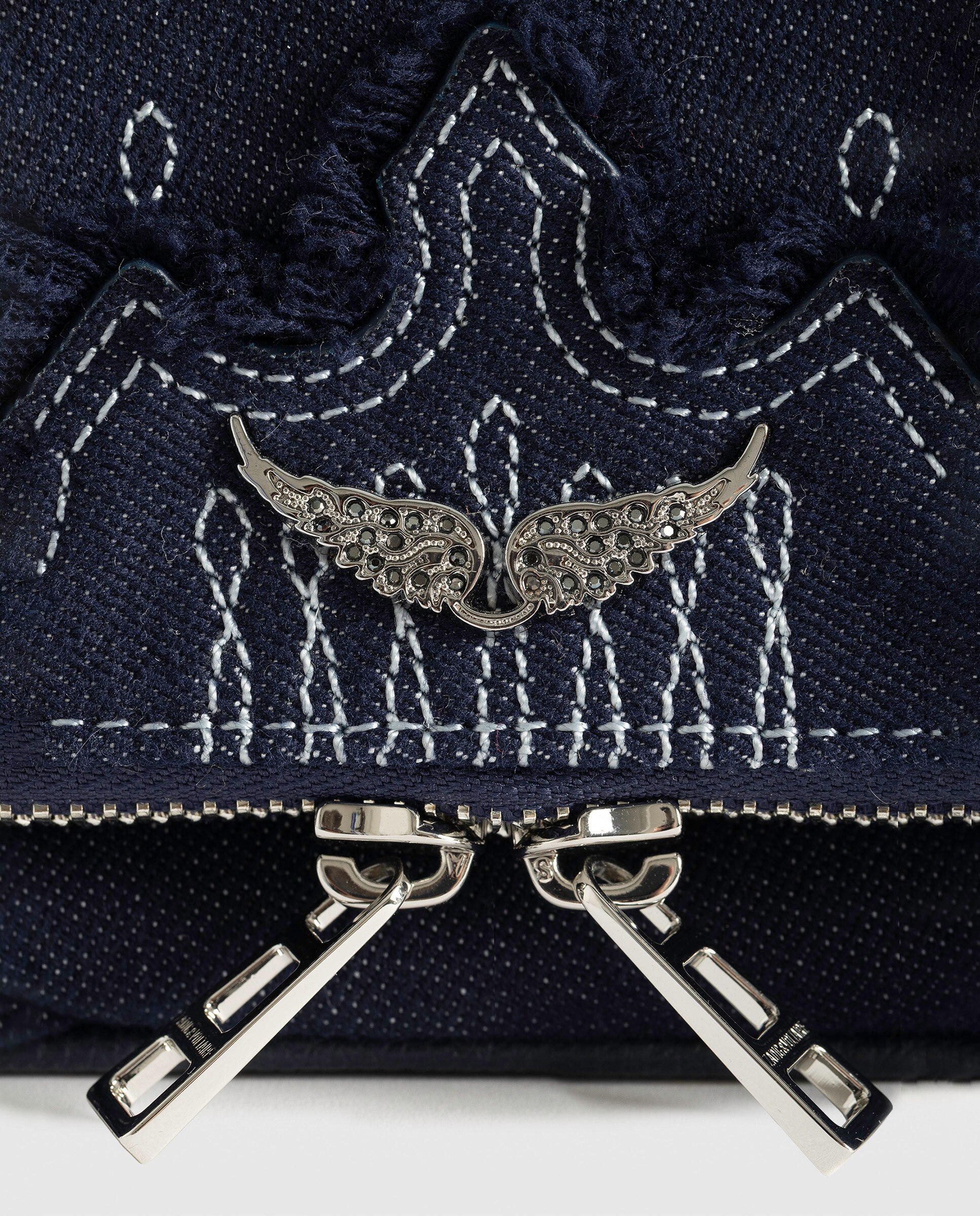 Bolso de mano rock mini denim con strass - Zadig & Voltaire - Azul Azul-5