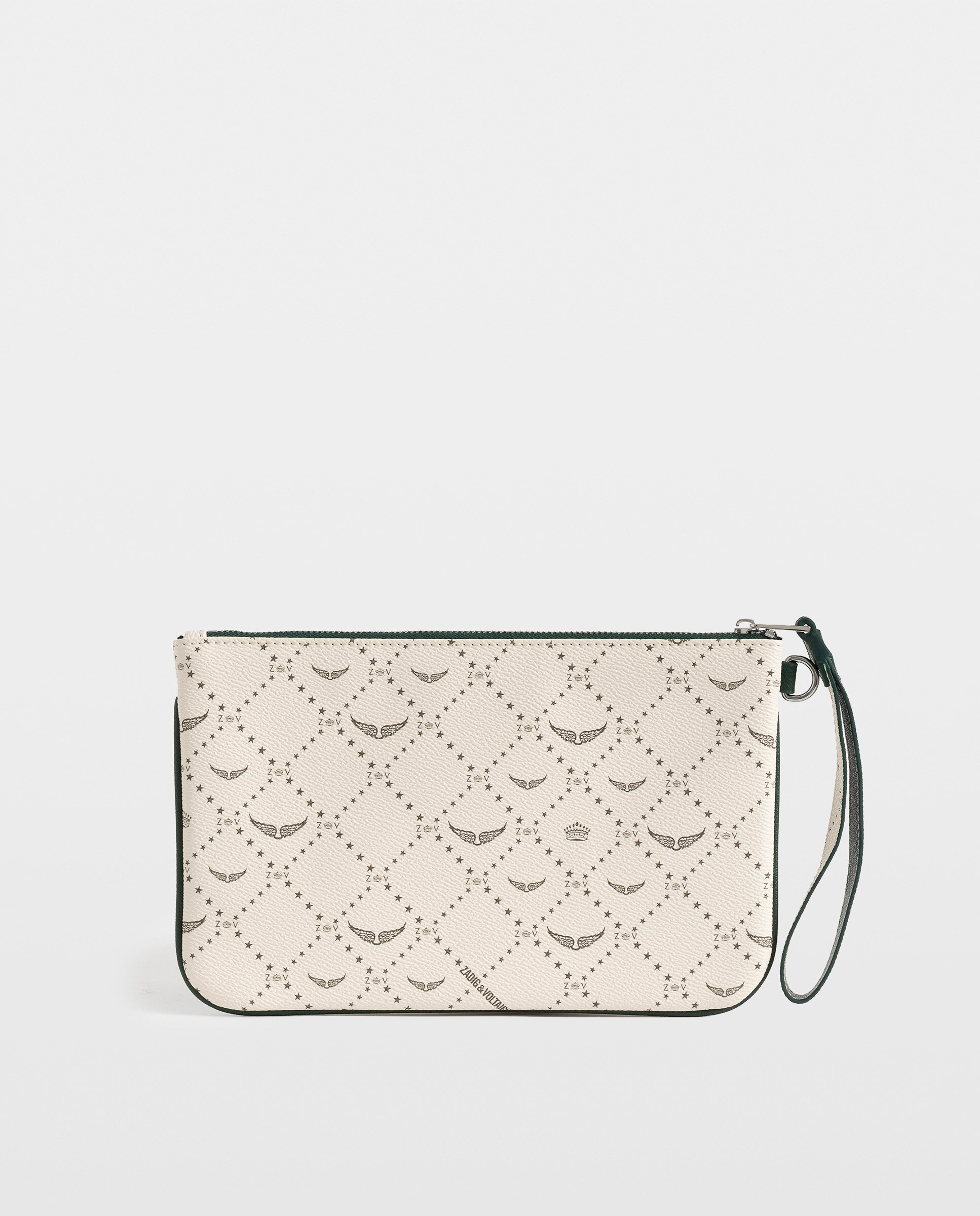Cartera pequeña de mujer de lona revestida con monograma - Zadig & Voltaire - Blanco Blanco-2
