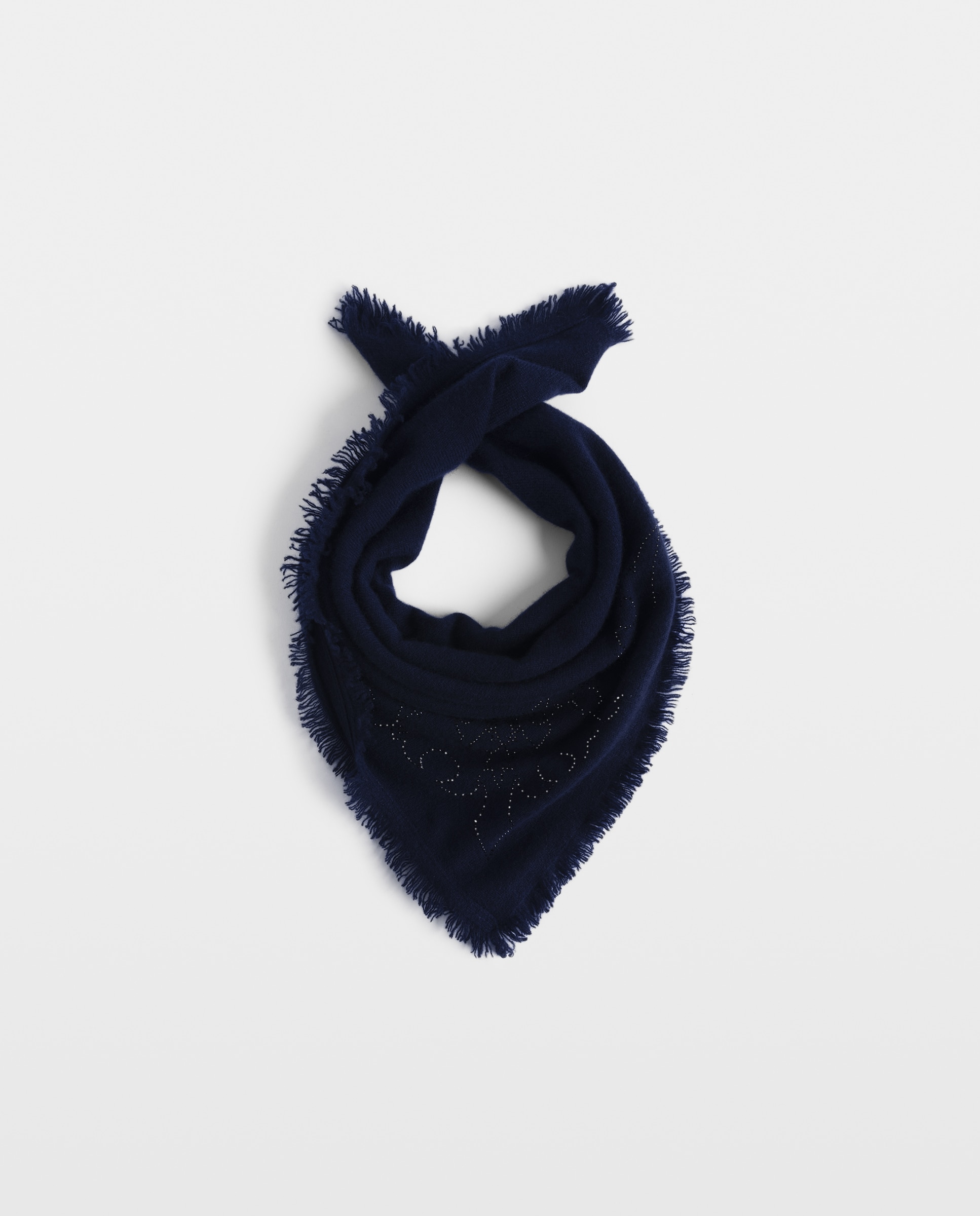 Pañuelo de mujer mini de cachemira con strass estilo western - Zadig & Voltaire - Azul Azul-3