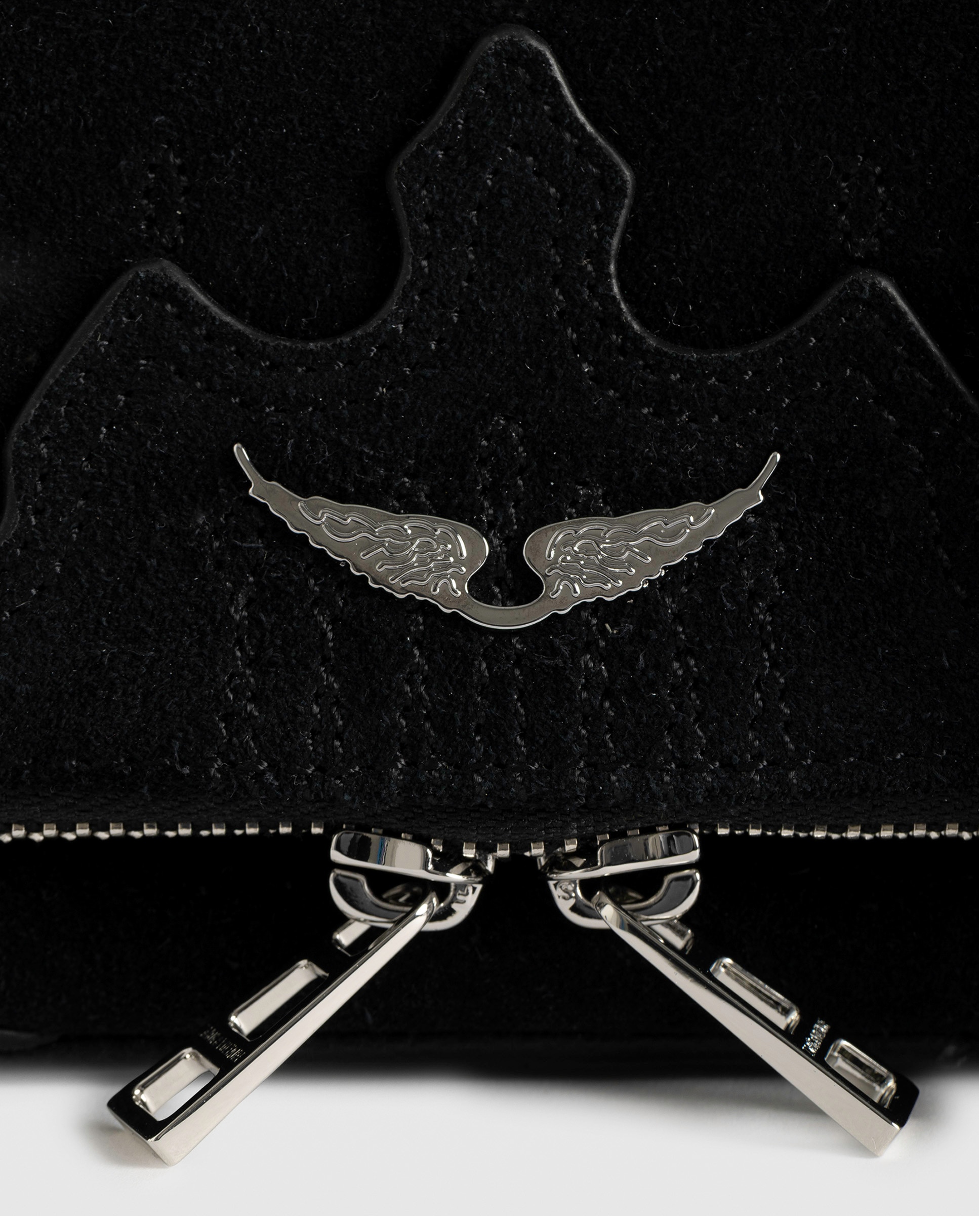 Bolso de mano western mini de ante con efecto desgastado - Zadig & Voltaire - Negro Negro-6