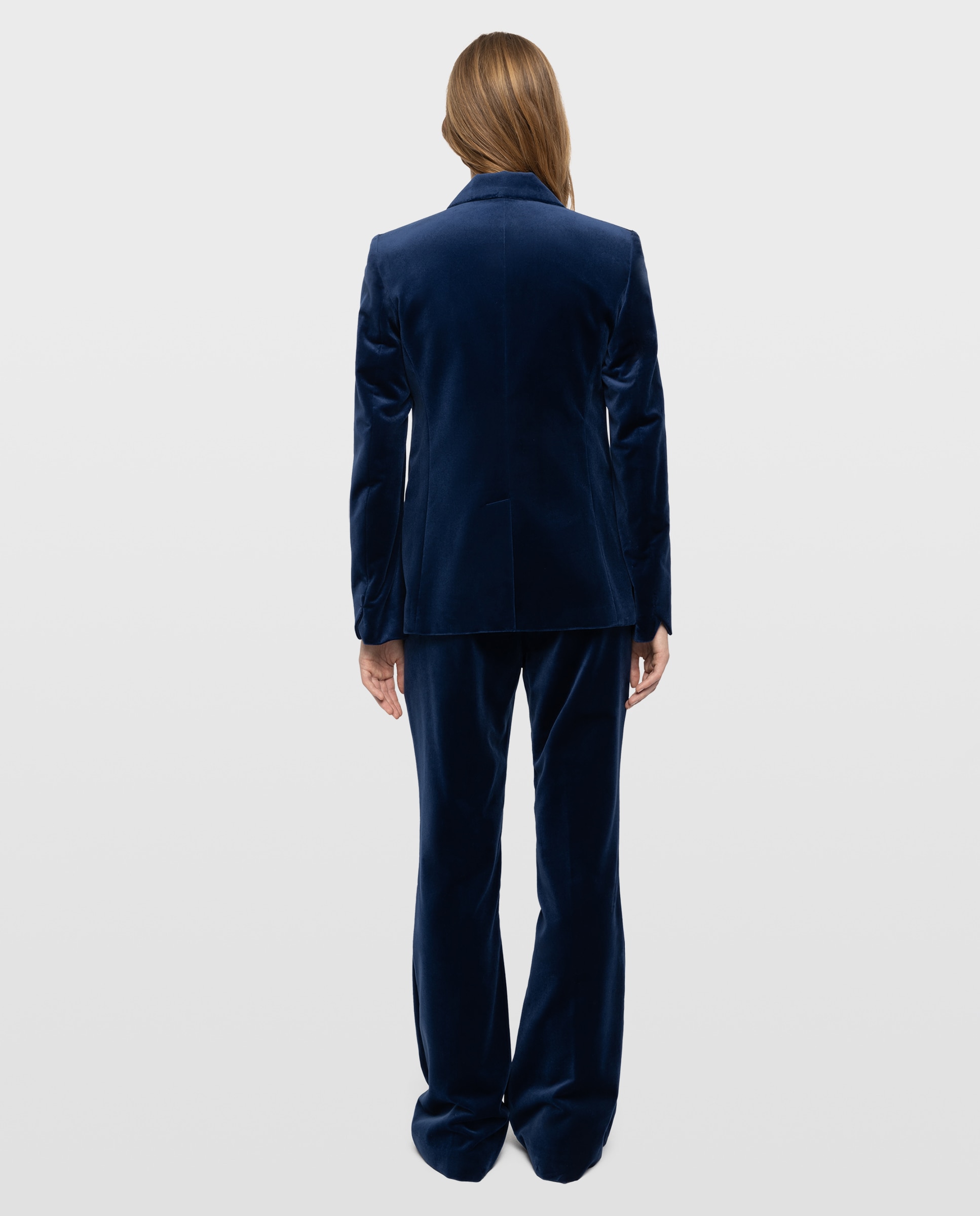 Blazer de mujer estructurado de terciopelo con mangas largas - Zadig & Voltaire - Azul marino Azul marino-2