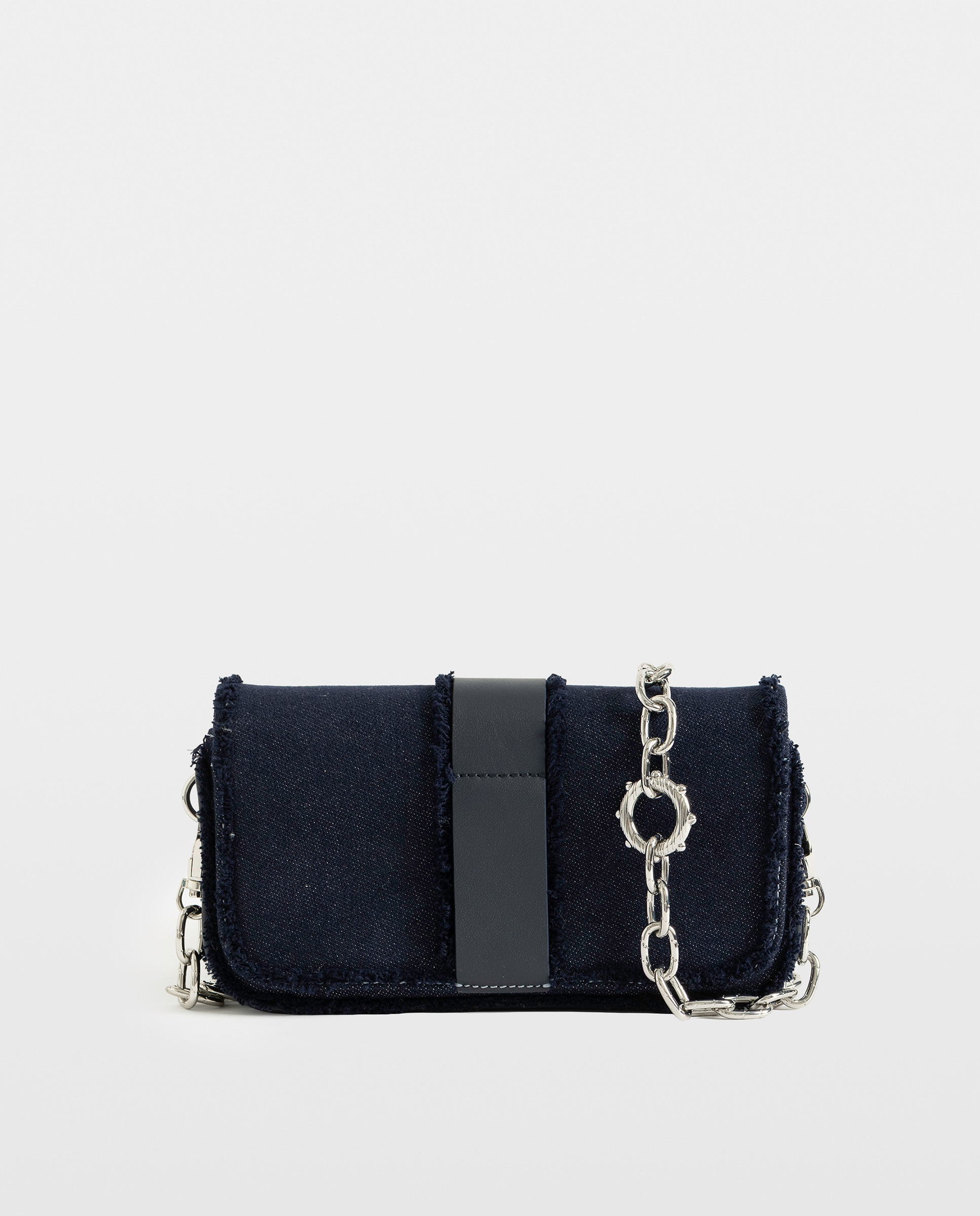 Bolso mini denim con anilla y cadena - Zadig & Voltaire - Azul Azul-4