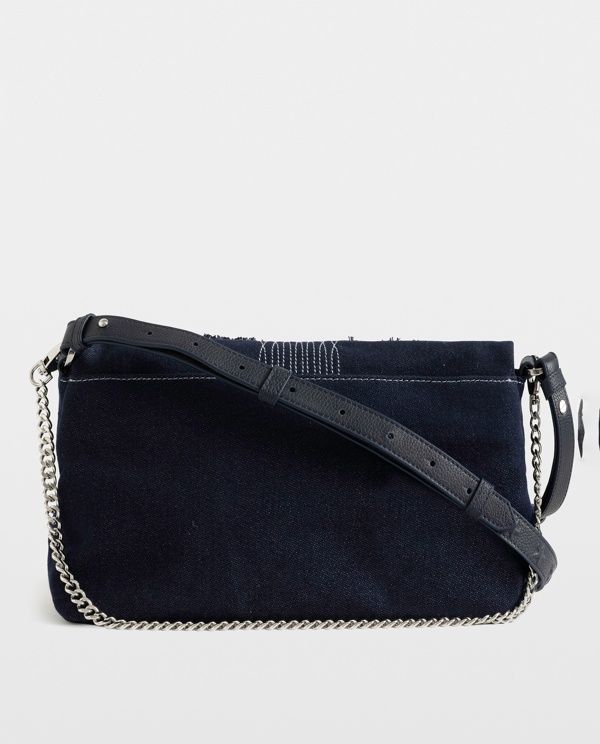 Bolso bandolera de denim con alas emblemáticas - Zadig & Voltaire - Azul Azul-3