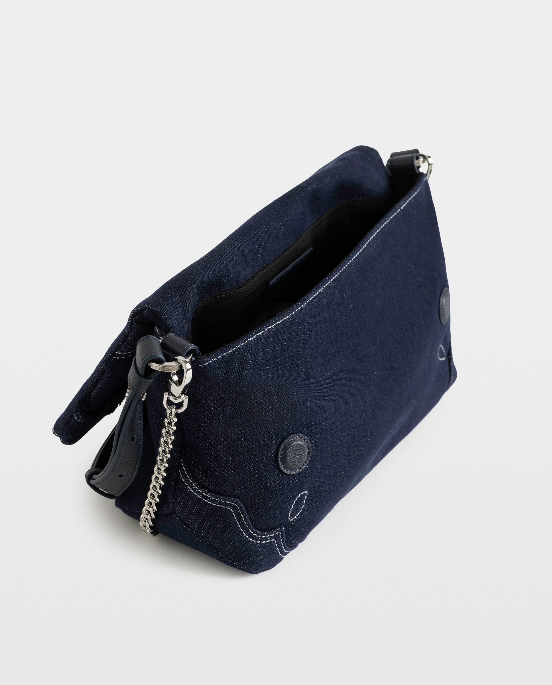 Bolso bandolera de denim con alas emblemáticas - Zadig & Voltaire - Azul Azul-5