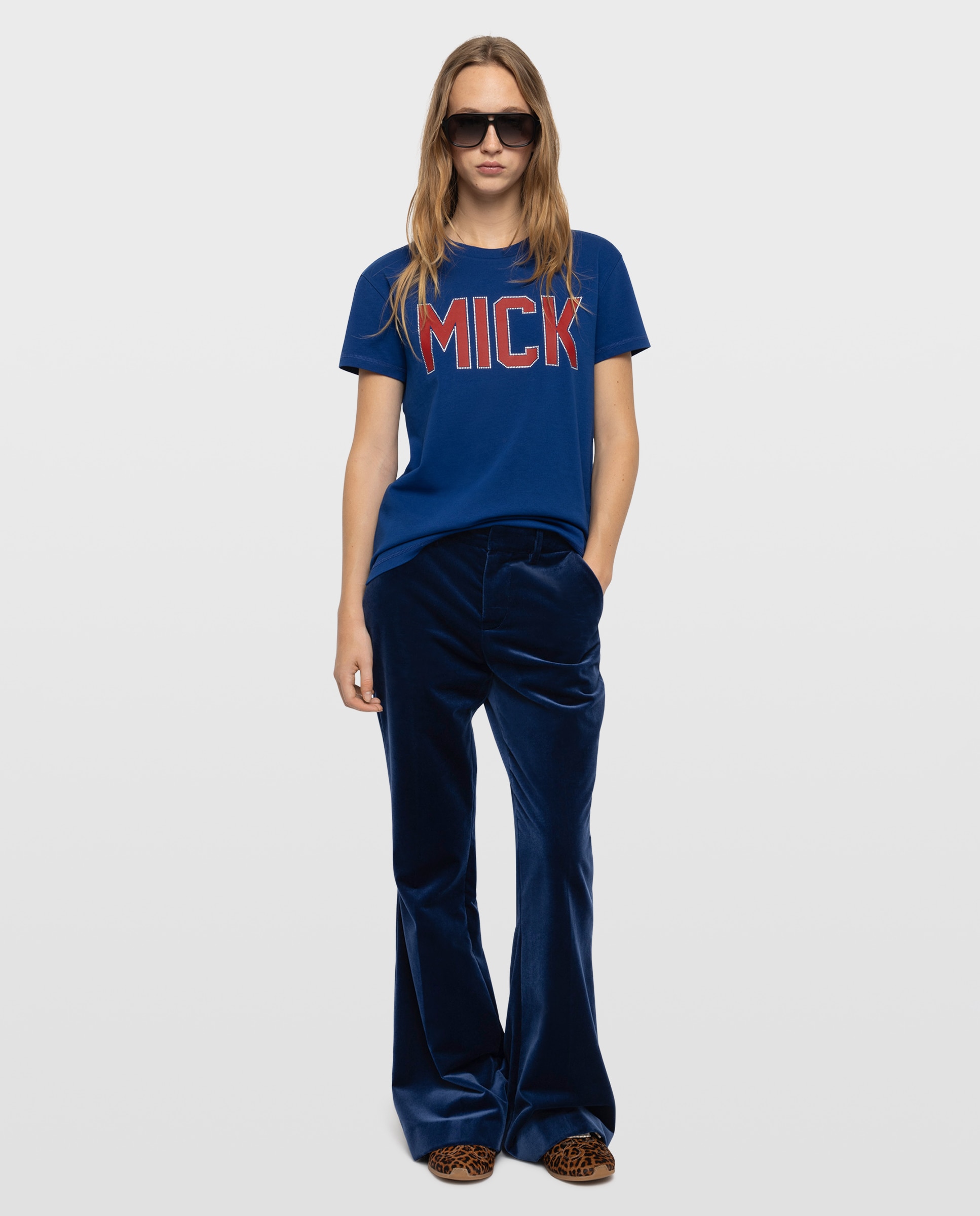 Pantalones de campana de mujer de terciopelo de cintura baja