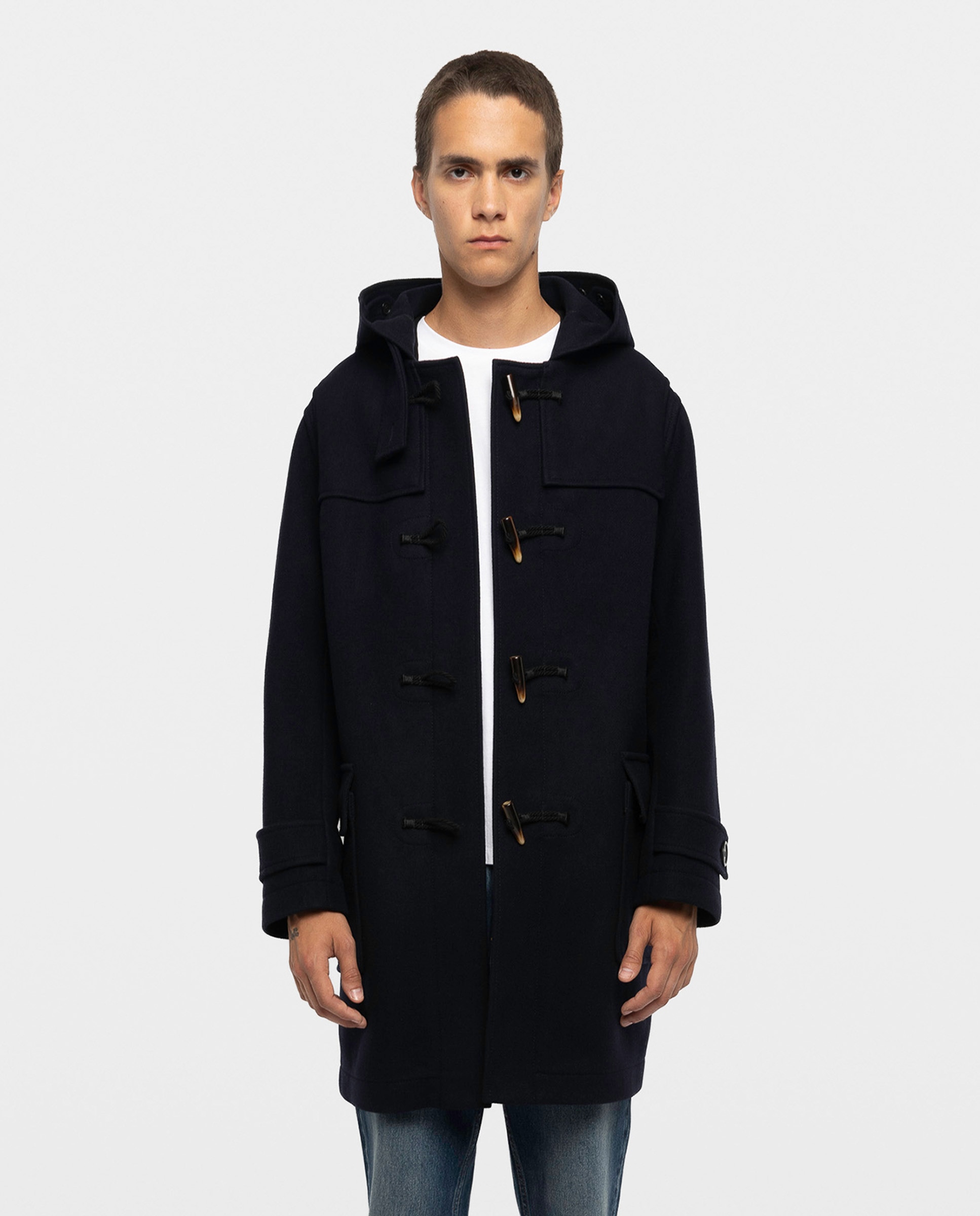 Trenca de hombre con capucha de lana - Zadig & Voltaire - Azul marino Azul marino-4