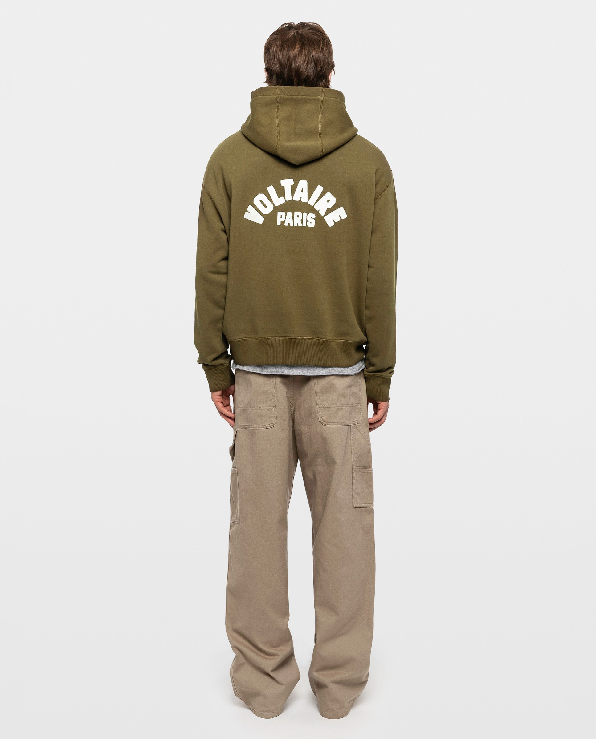 Sudadera con capucha de hombre de algodón con parche bordado - Zadig & Voltaire - Marrón Marrón-2