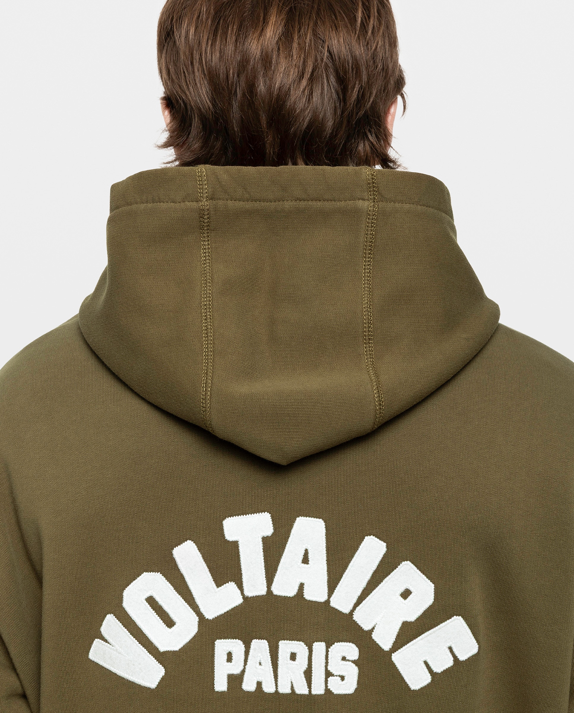 Sudadera con capucha de hombre de algodón con parche bordado - Zadig & Voltaire - Marrón Marrón-4