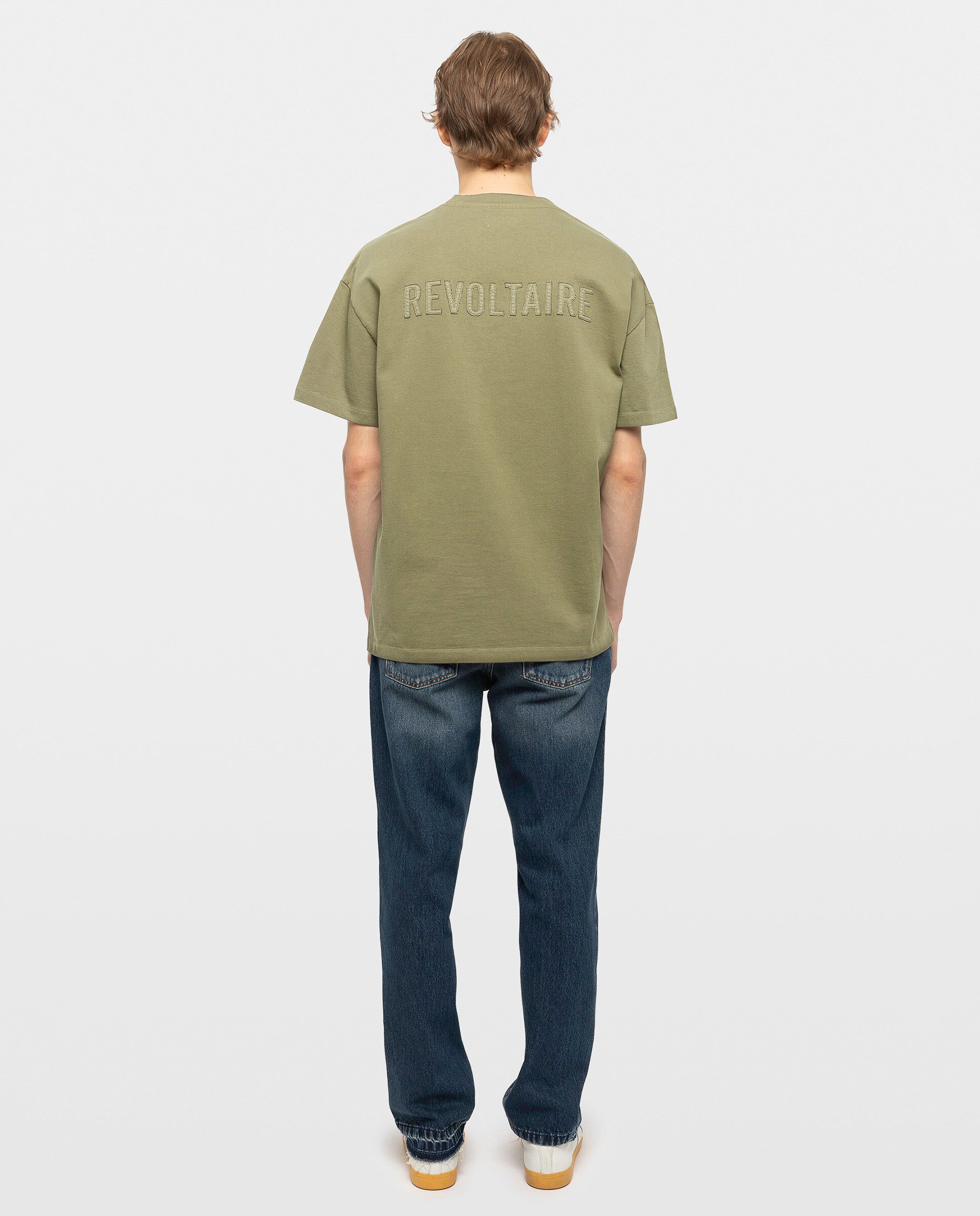 Camiseta oversize de hombre de manga corta de algodón - Zadig & Voltaire - Marrón Marrón-2