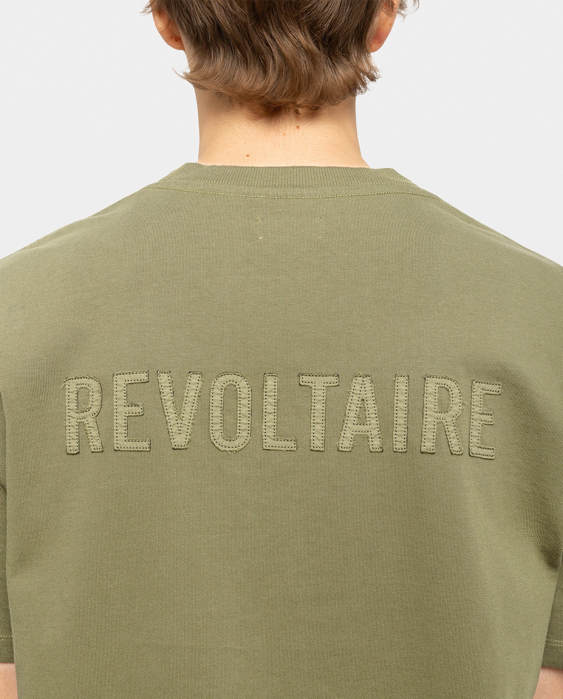 Camiseta oversize de hombre de manga corta de algodón - Zadig & Voltaire - Marrón Marrón-4