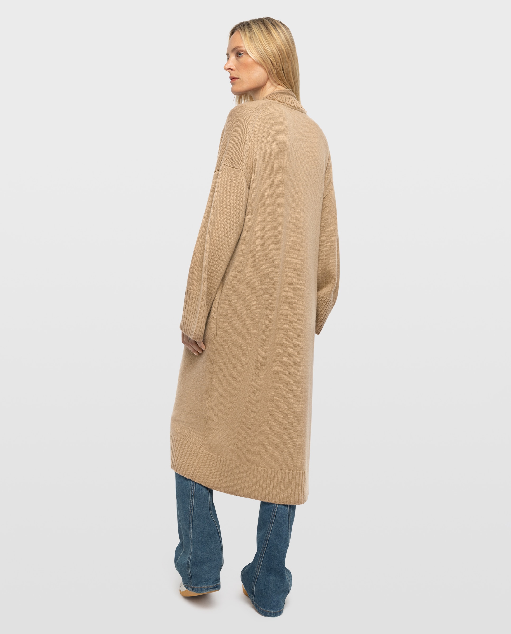 Cárdigan de punto de mujer largo con flecos - Zadig & Voltaire - Camel Camel-2
